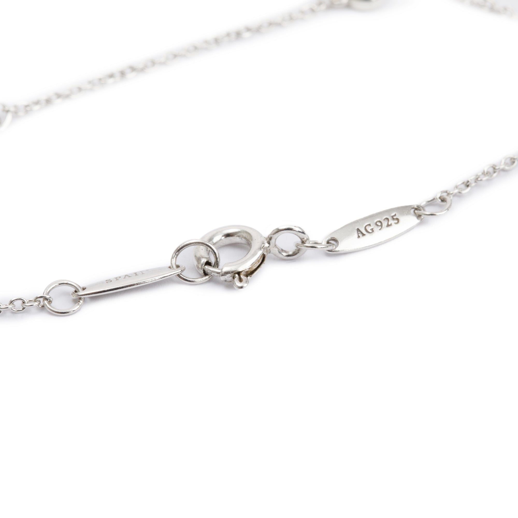 Tiffany & Co. Elsa Peretti Sterling Silver Diamonds by the Yard Open Heart Bracelet