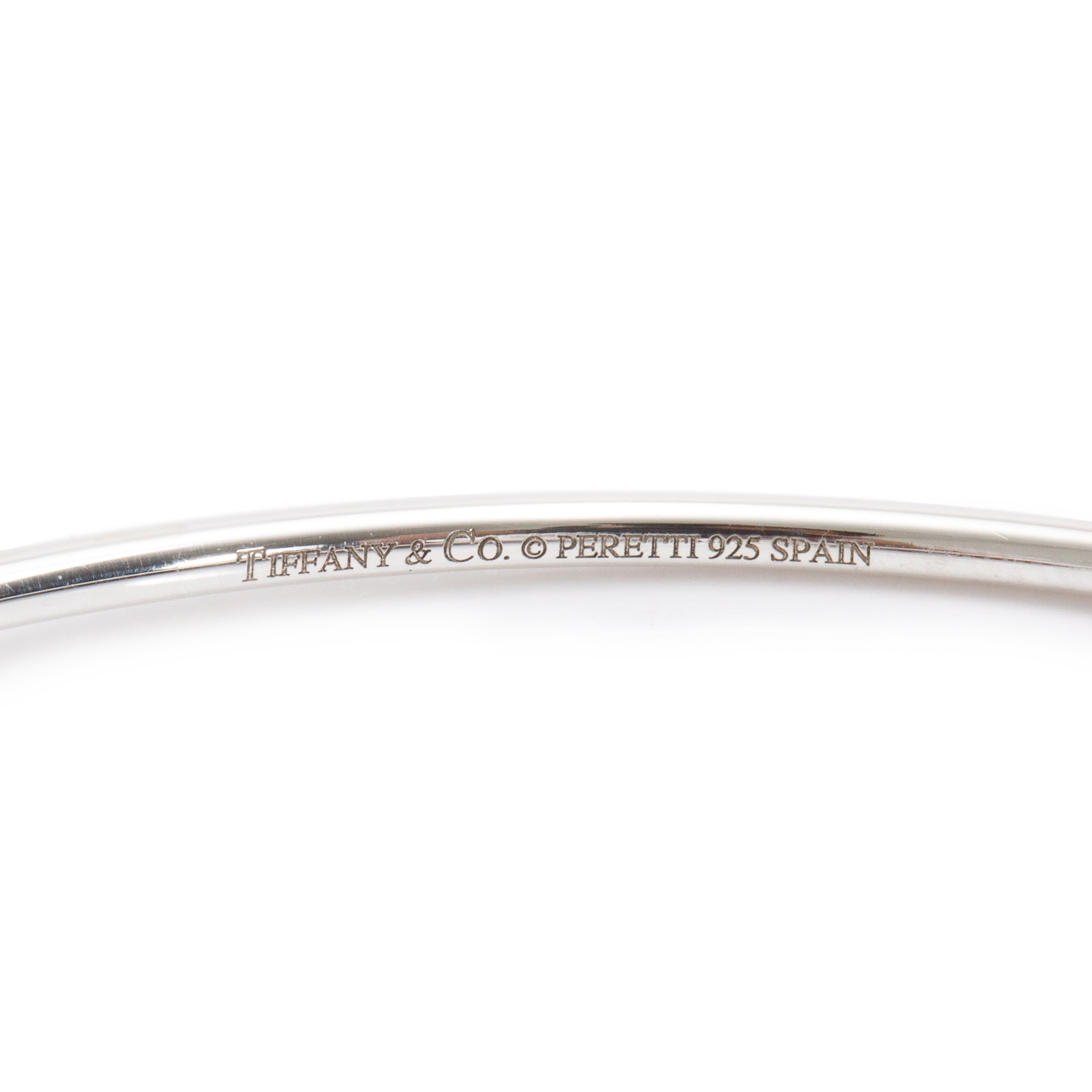 Tiffany & Co. Elsa Peretti Sterling Silver Elongated Teardrop Bangle