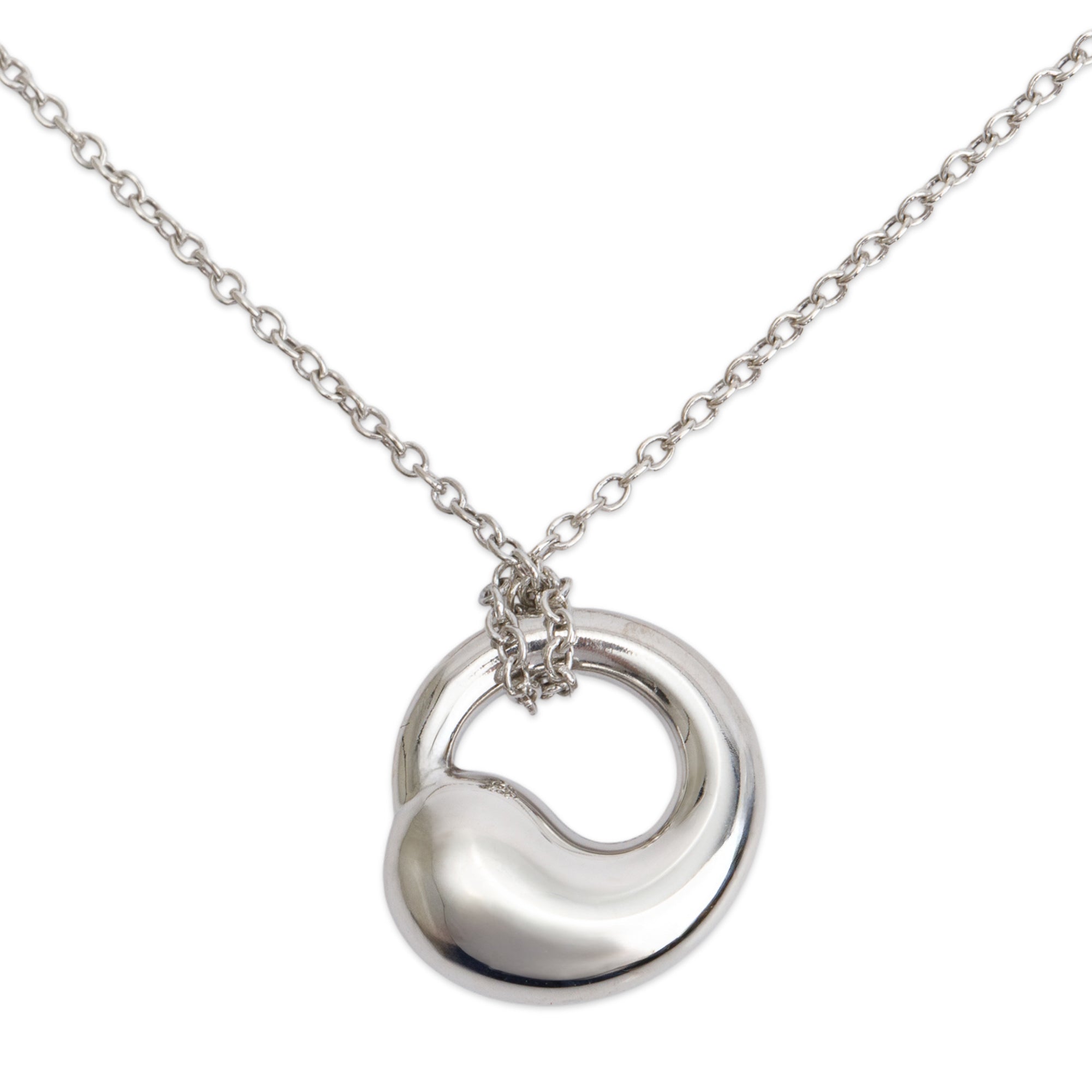 Tiffany & Co. Elsa Peretti Sterling Silver Eternal Circle Pendant Necklace