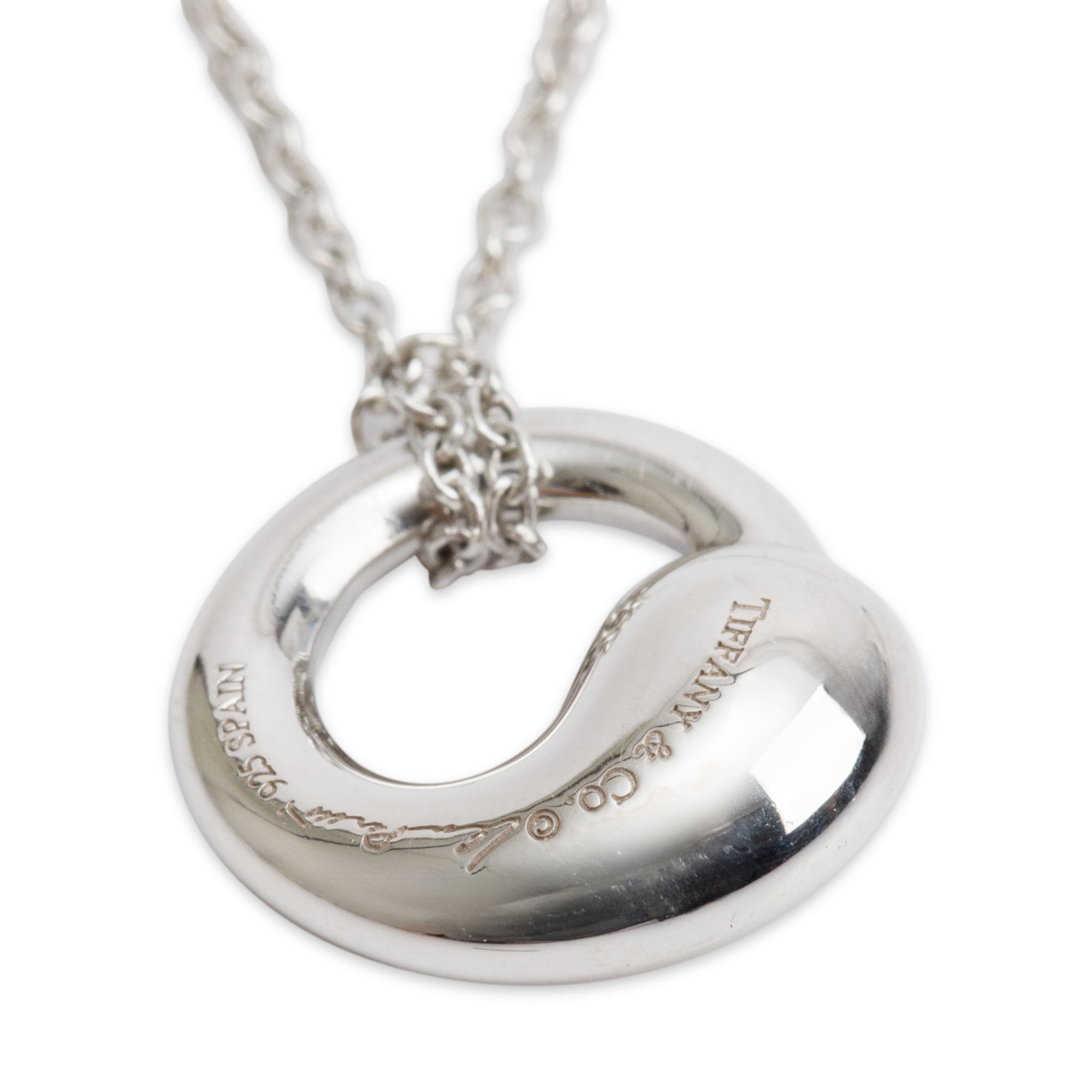 Tiffany & Co. Elsa Peretti Sterling Silver Eternal Circle Pendant Necklace