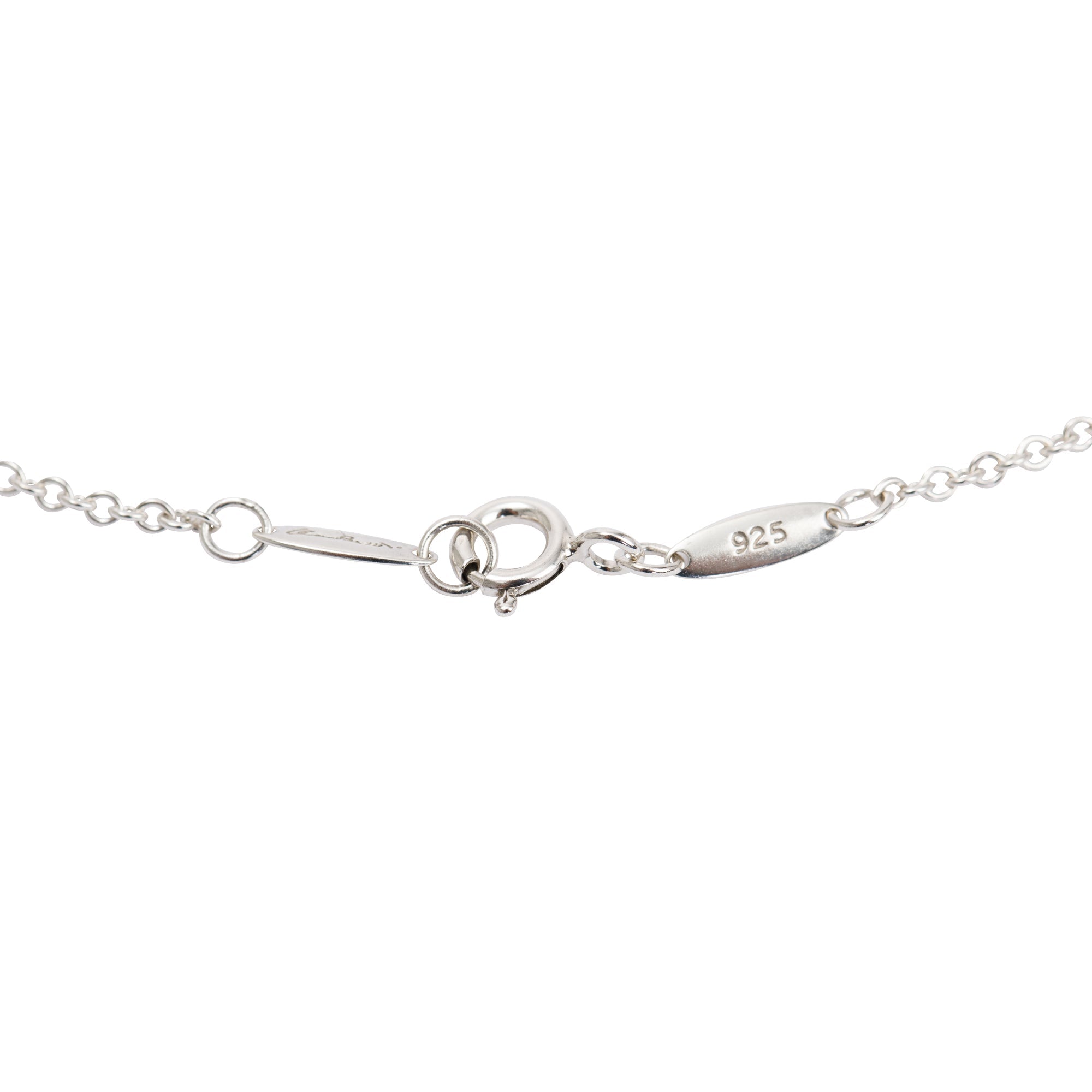 Tiffany & Co. Elsa Peretti Sterling Silver Large 36 MM Open Heart Pendant Necklace