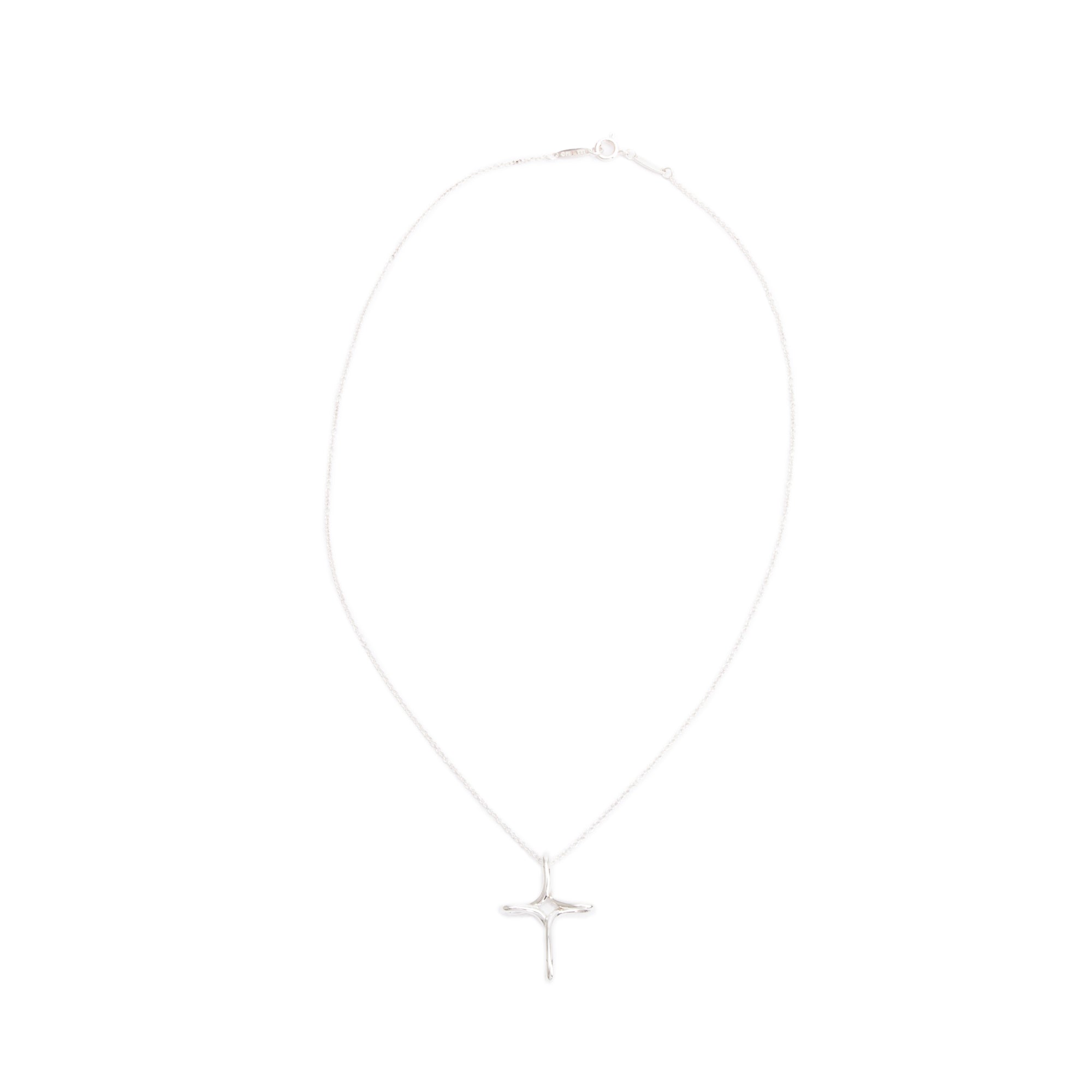 Tiffany & Co. Elsa Peretti Sterling Silver Medium Infinity Cross Pendant Necklace