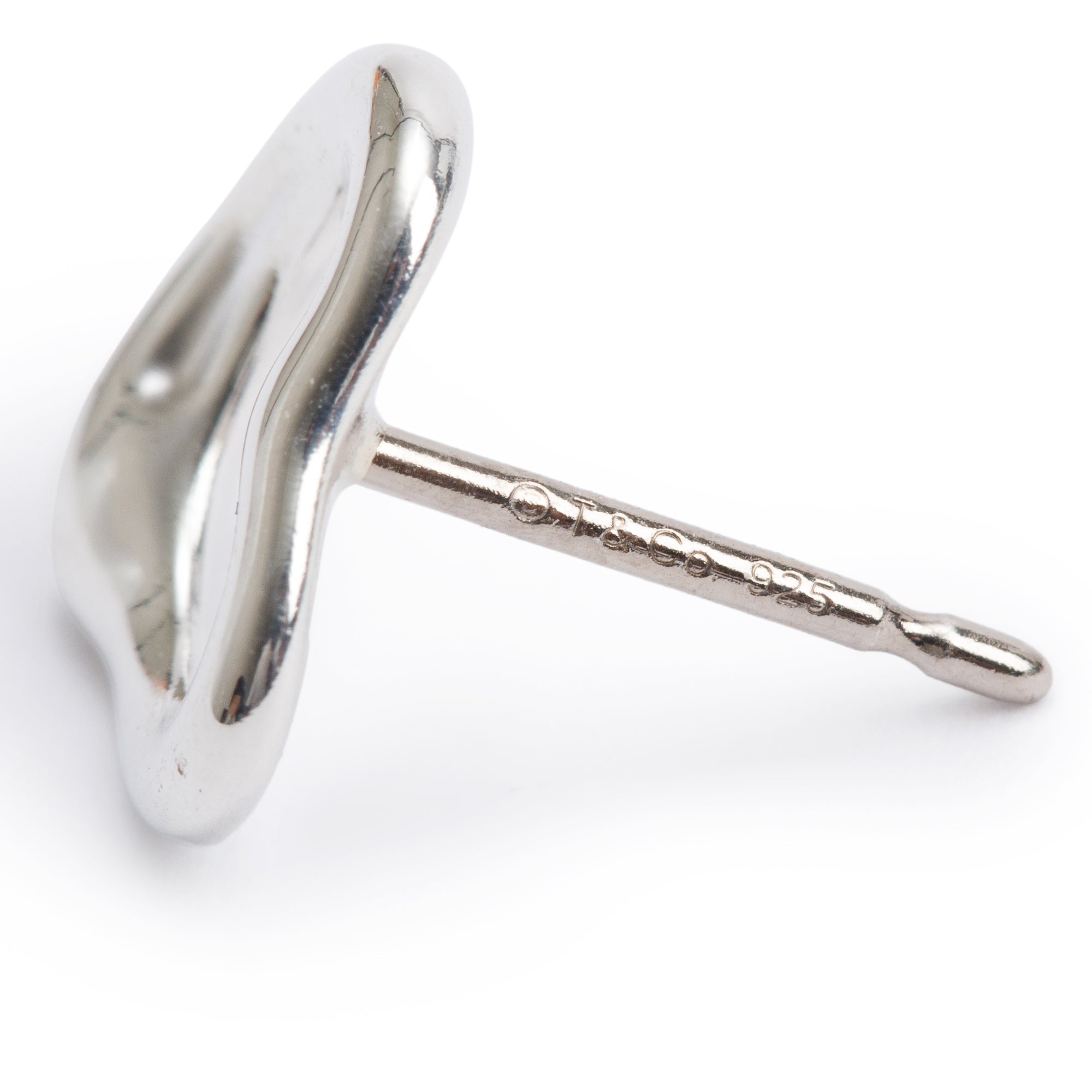 Tiffany & Co. Elsa Peretti Sterling Silver Open Heart Earrings, 11 MM