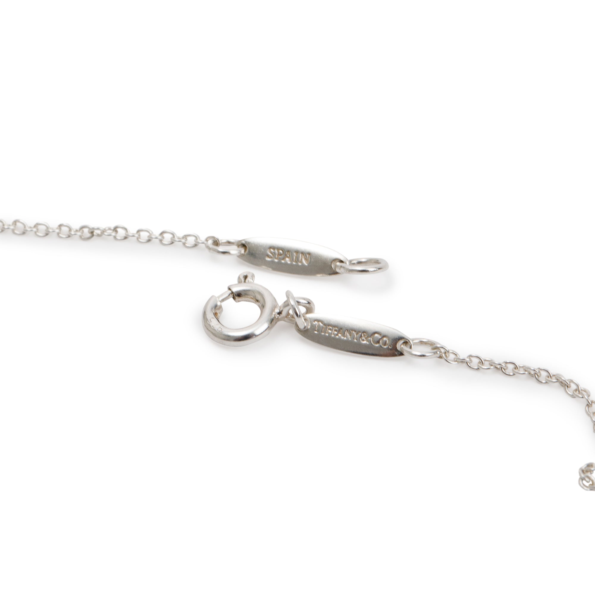 Tiffany & Co. Elsa Peretti Sterling Silver Open Heart Pendant Necklace, 16 MM