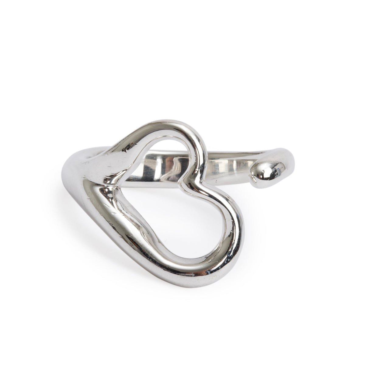 Tiffany & Co. Elsa Peretti Sterling Silver Open Heart Ring, Size 6