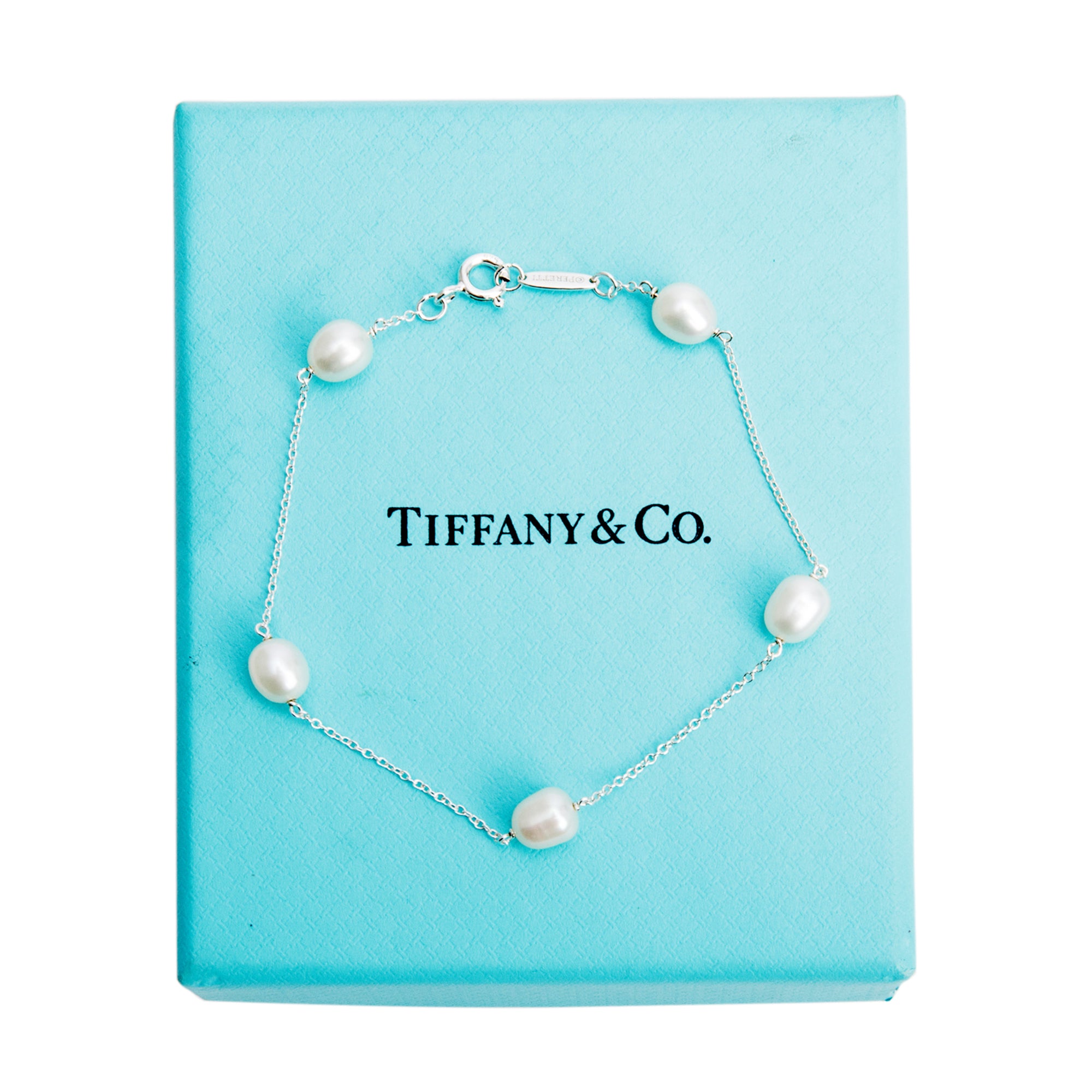 Tiffany & Co. Elsa Peretti Sterling Silver Pearls by the Yard Bracelet w/ Box