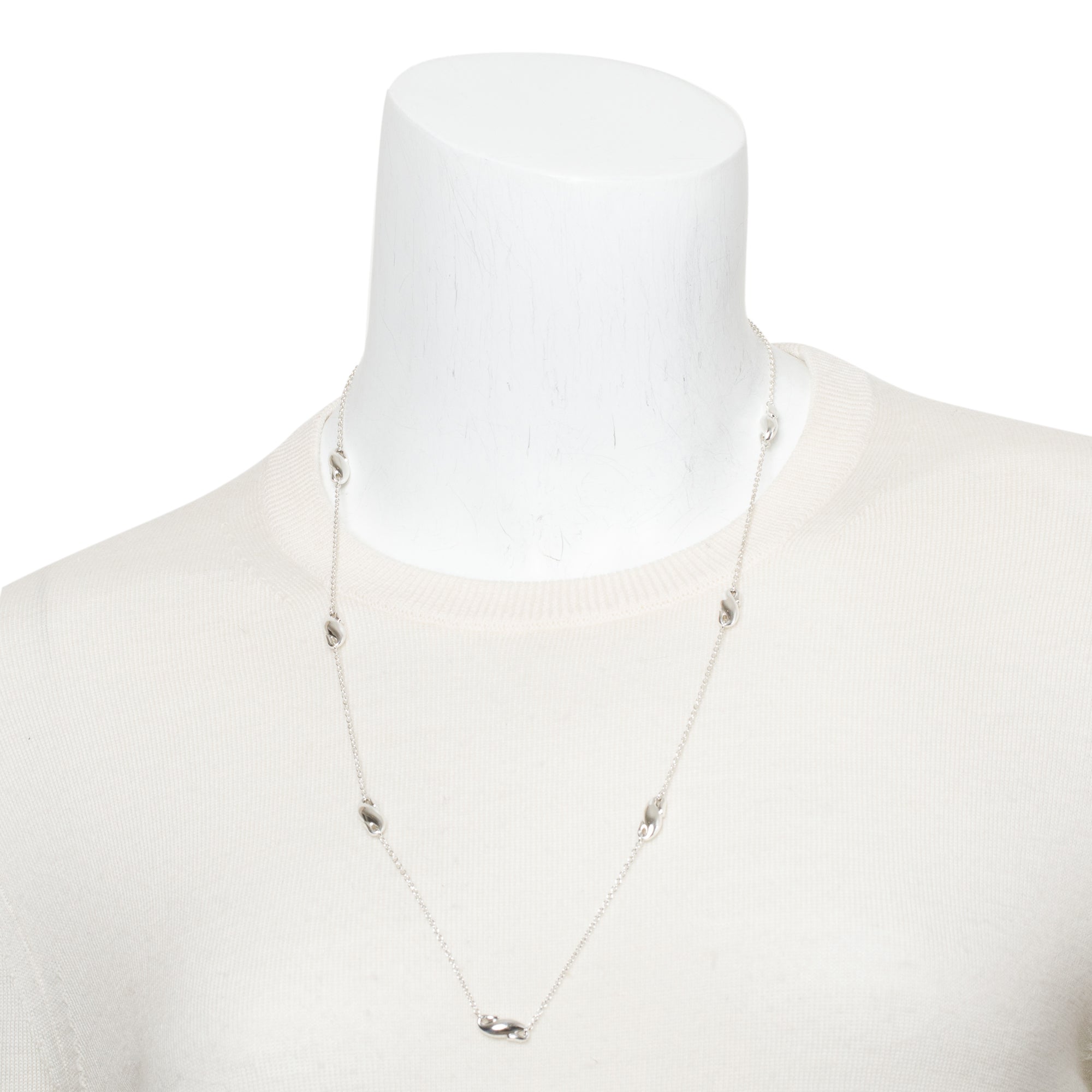 Tiffany & Co. Elsa Peretti Sterling Silver Seahorse Station Necklace