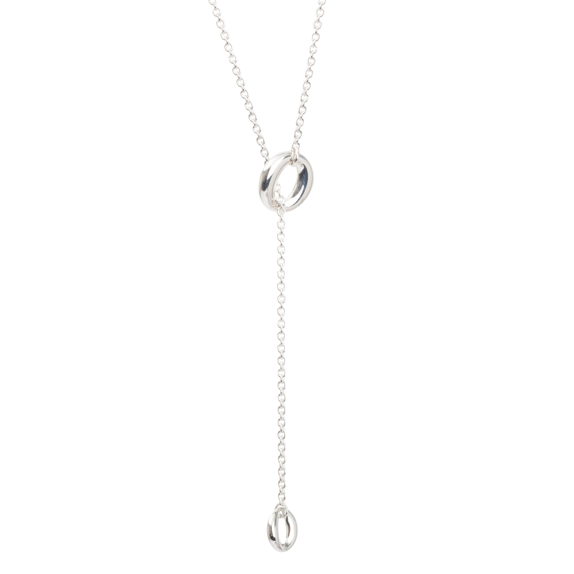 Tiffany & Co. Elsa Peretti Sterling Silver Sevillana Lariat Necklace