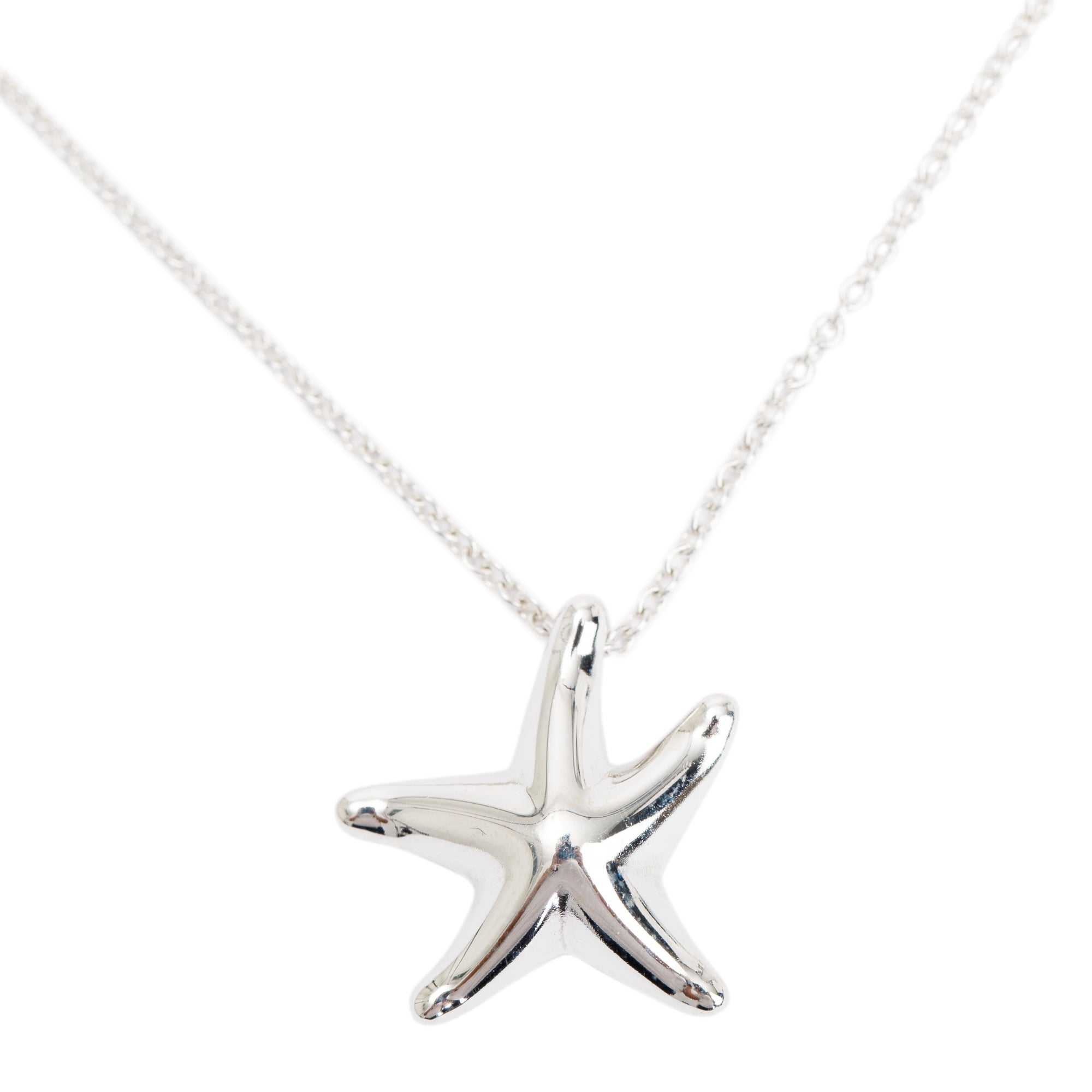 Tiffany & Co. Elsa Peretti Sterling Silver Starfish Pendant Necklace