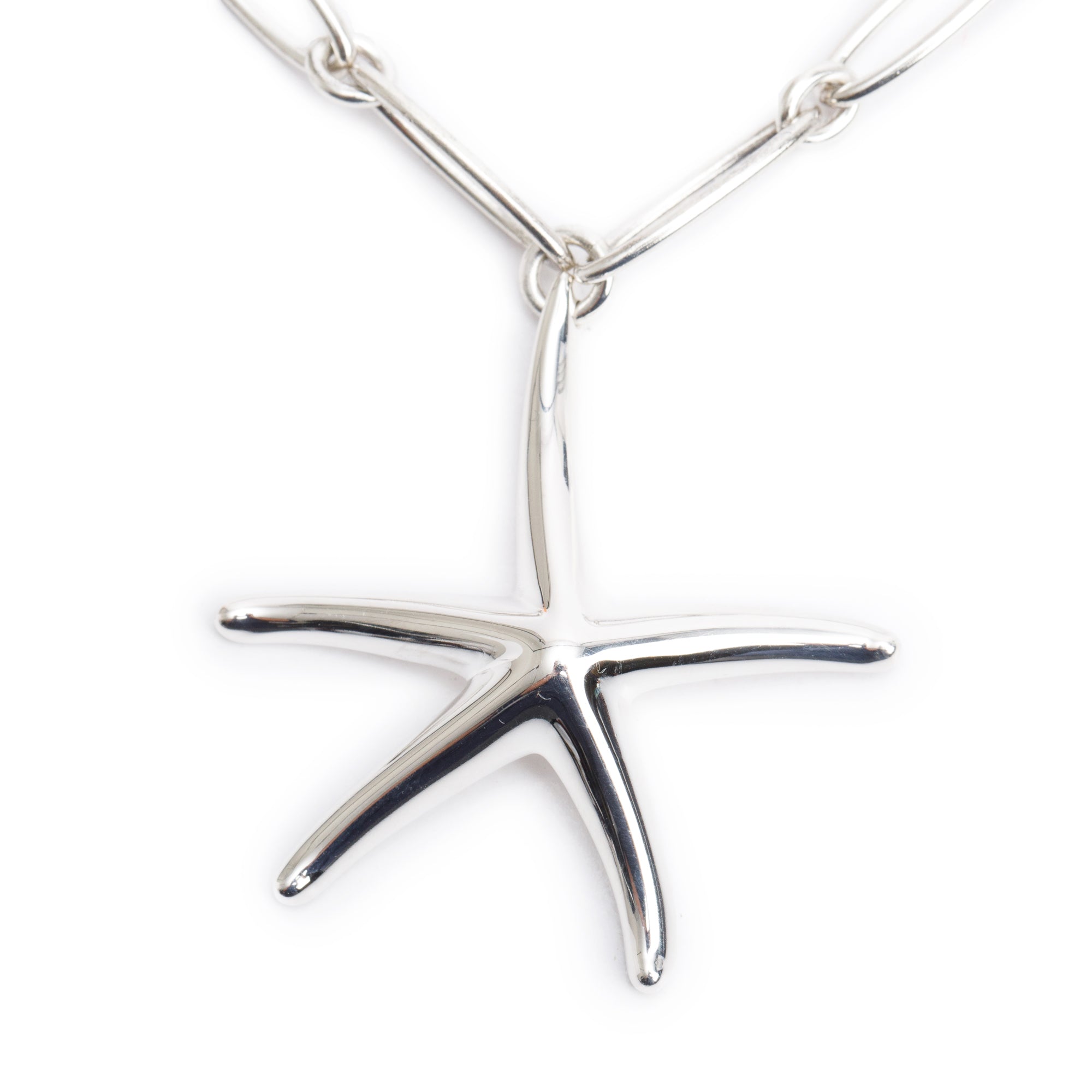 Tiffany & Co. Elsa Peretti Sterling Silver Starfish Pendant Necklace
