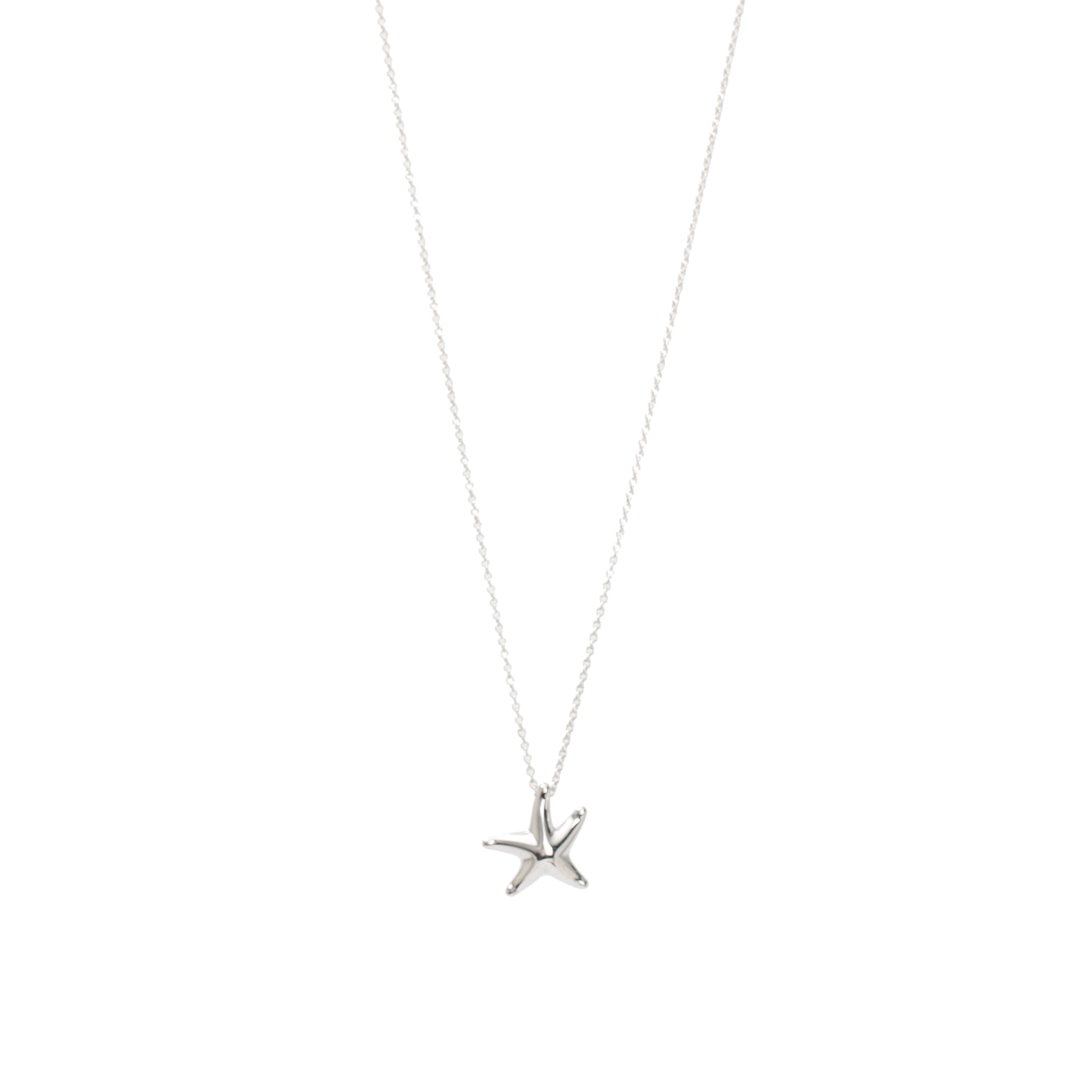 Tiffany & Co. Elsa Peretti Sterling Silver Starfish Pendant Necklace