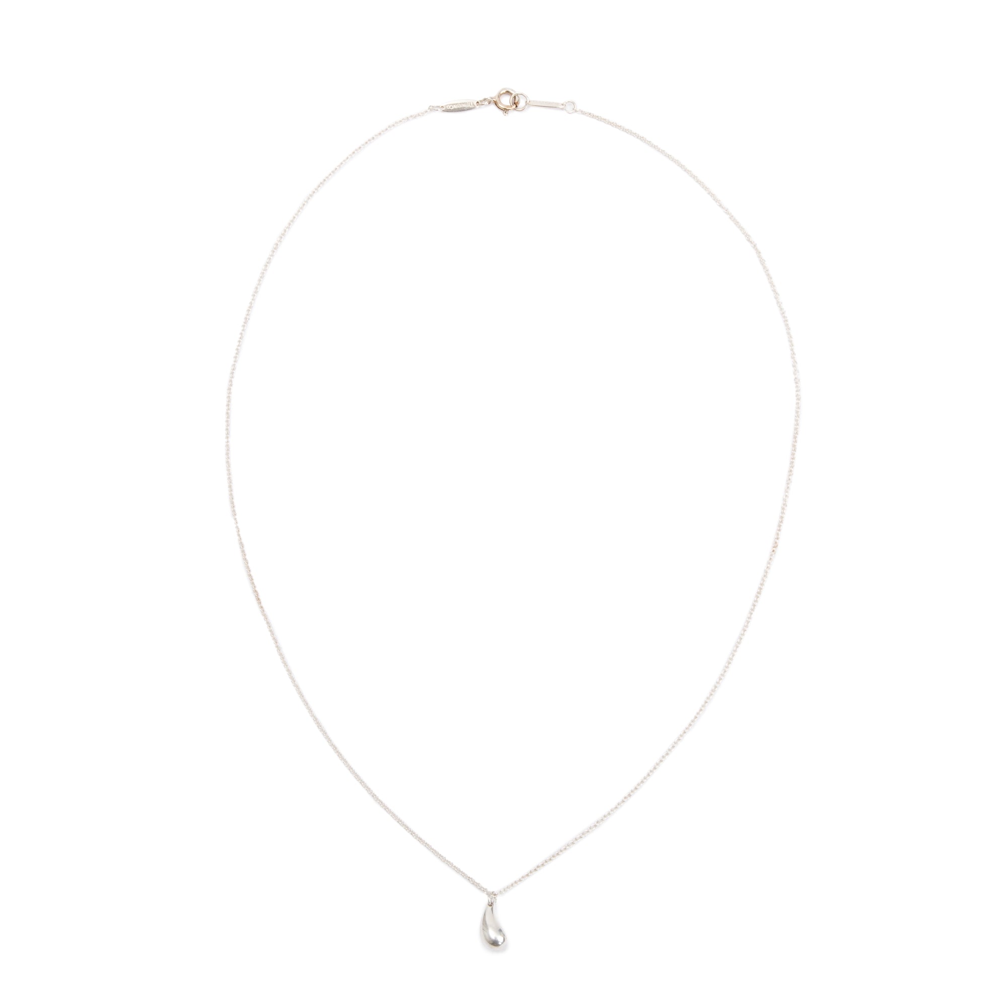 Tiffany & Co. Elsa Peretti Sterling Silver Teardrop Pendant Necklace
