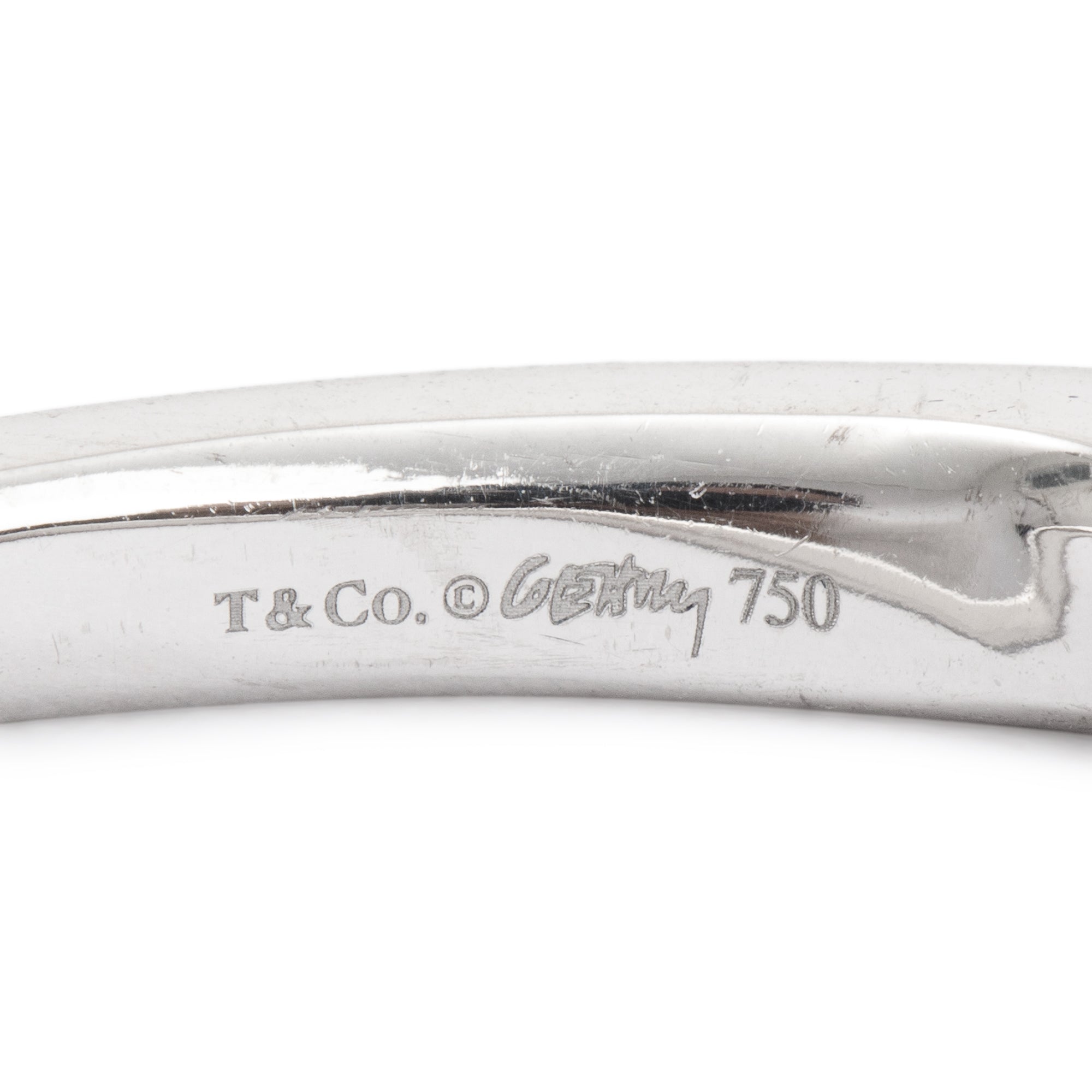 Tiffany & Co. Frank Gehry 18k White Gold Diamond Torque Ring, Size 9