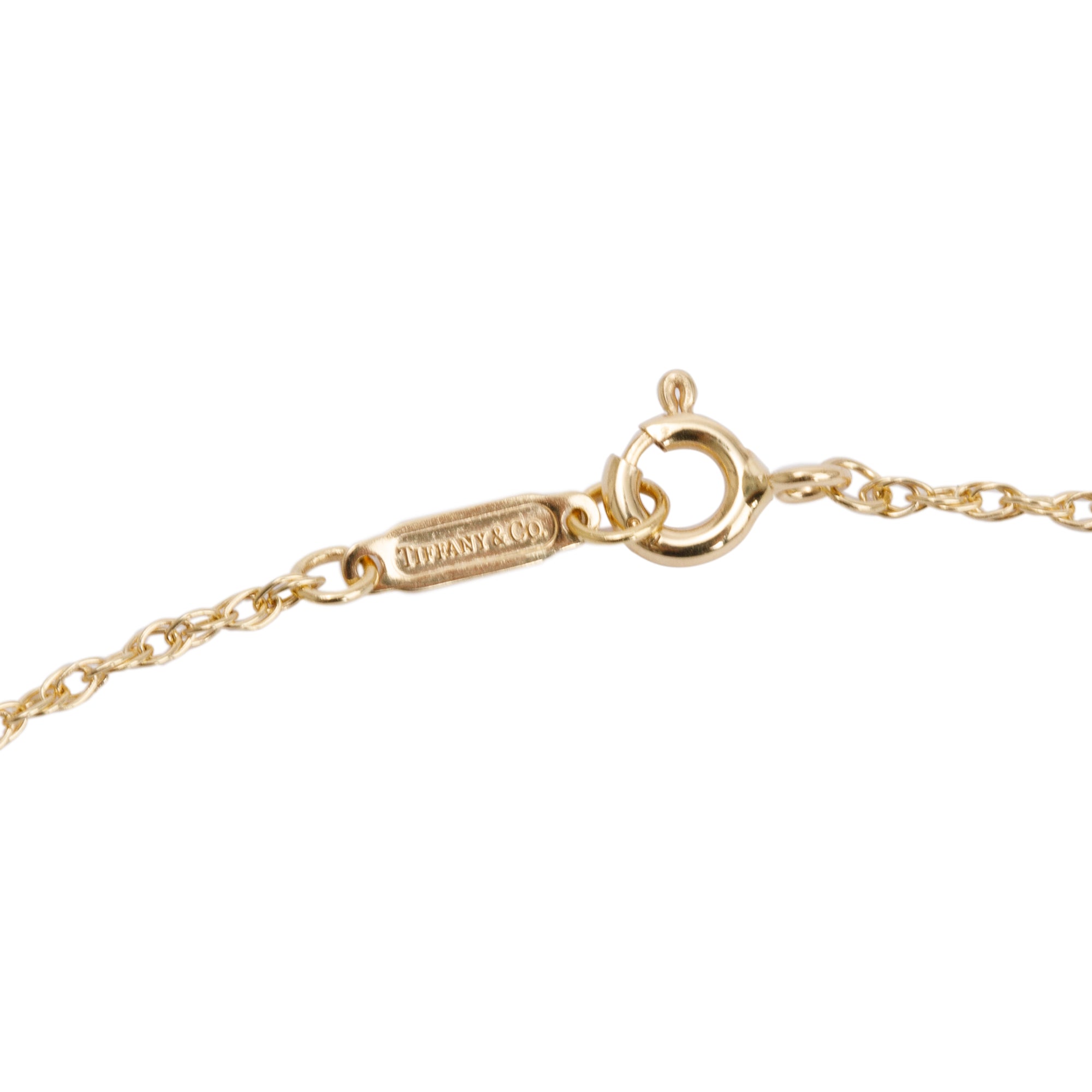 Tiffany & Co. Frank Gehry 18k Yellow Gold Large Jade Fish Pendant Necklace