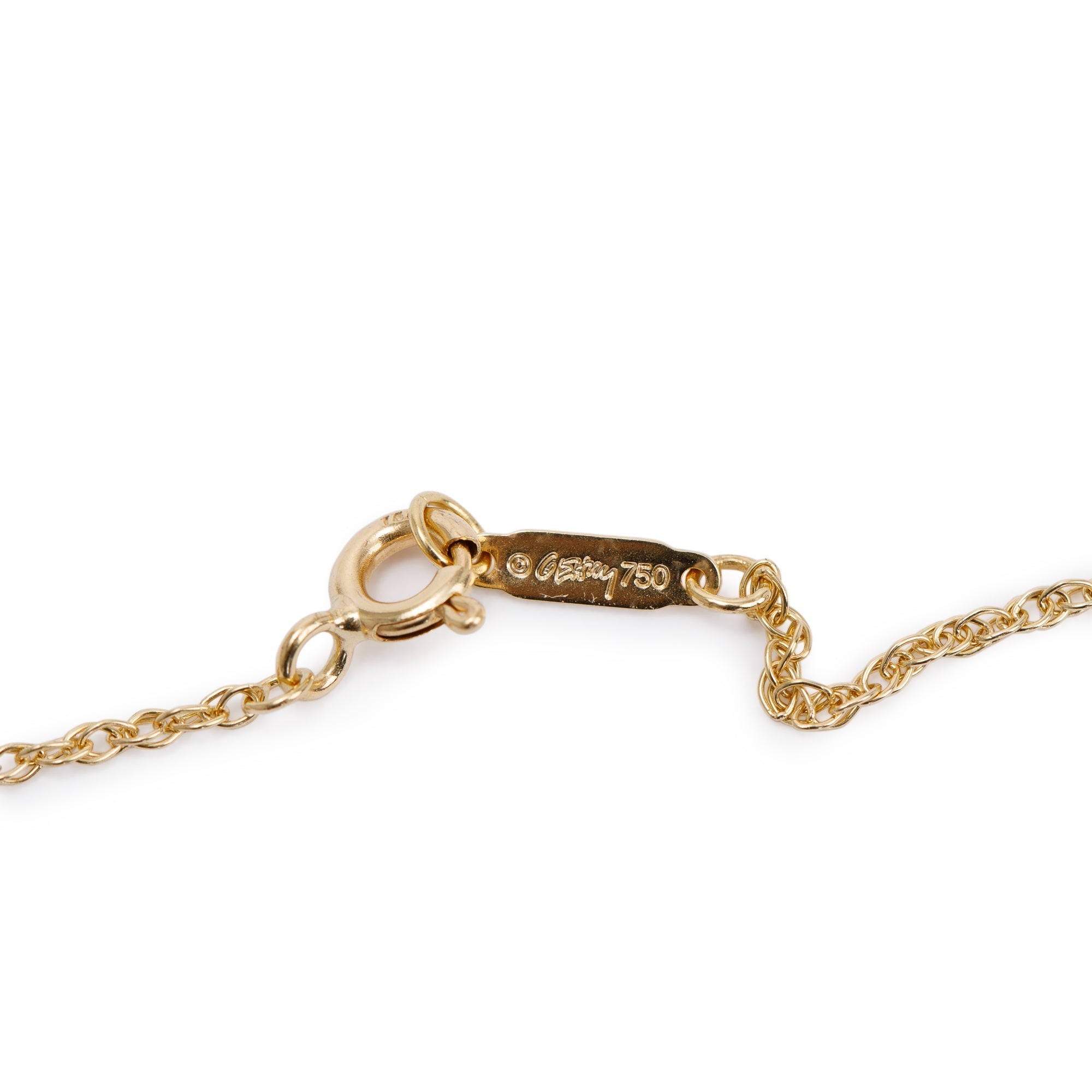 Tiffany & Co. Frank Gehry 18k Yellow Gold Large Jade Fish Pendant Necklace