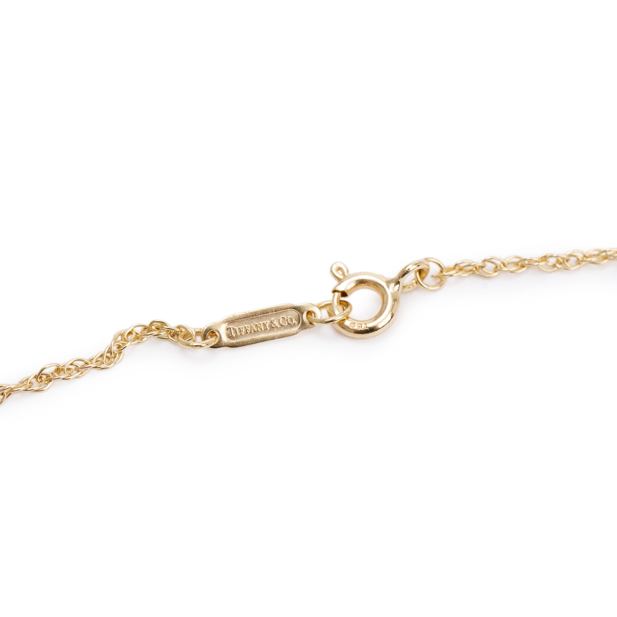 Tiffany & Co. Frank Gehry 18k Yellow Gold Large Jade Fish Pendant Necklace