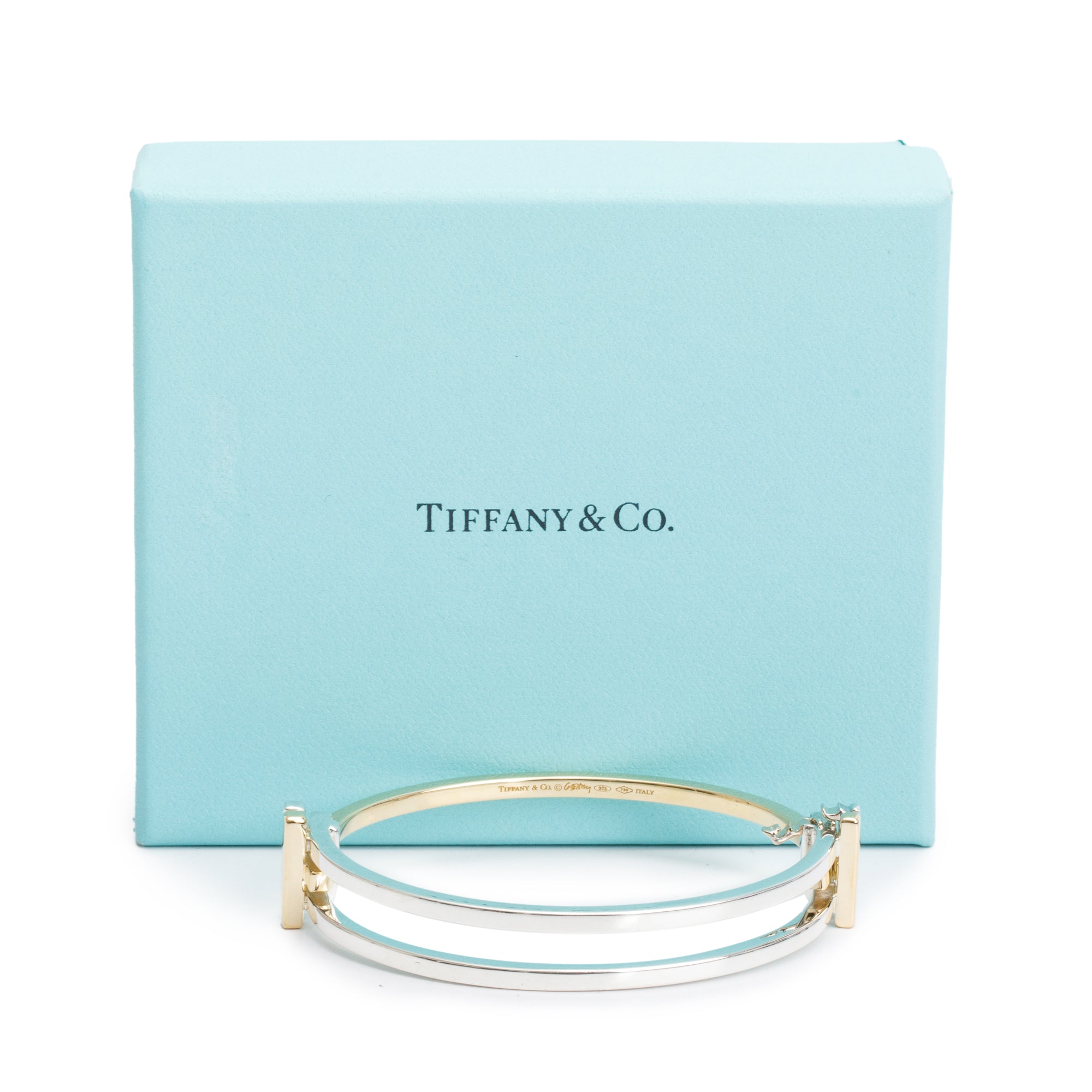 Tiffany & Co. Frank Gehry Sterling Silver & 18k Yellow Gold Axis Bracelet w/ Box