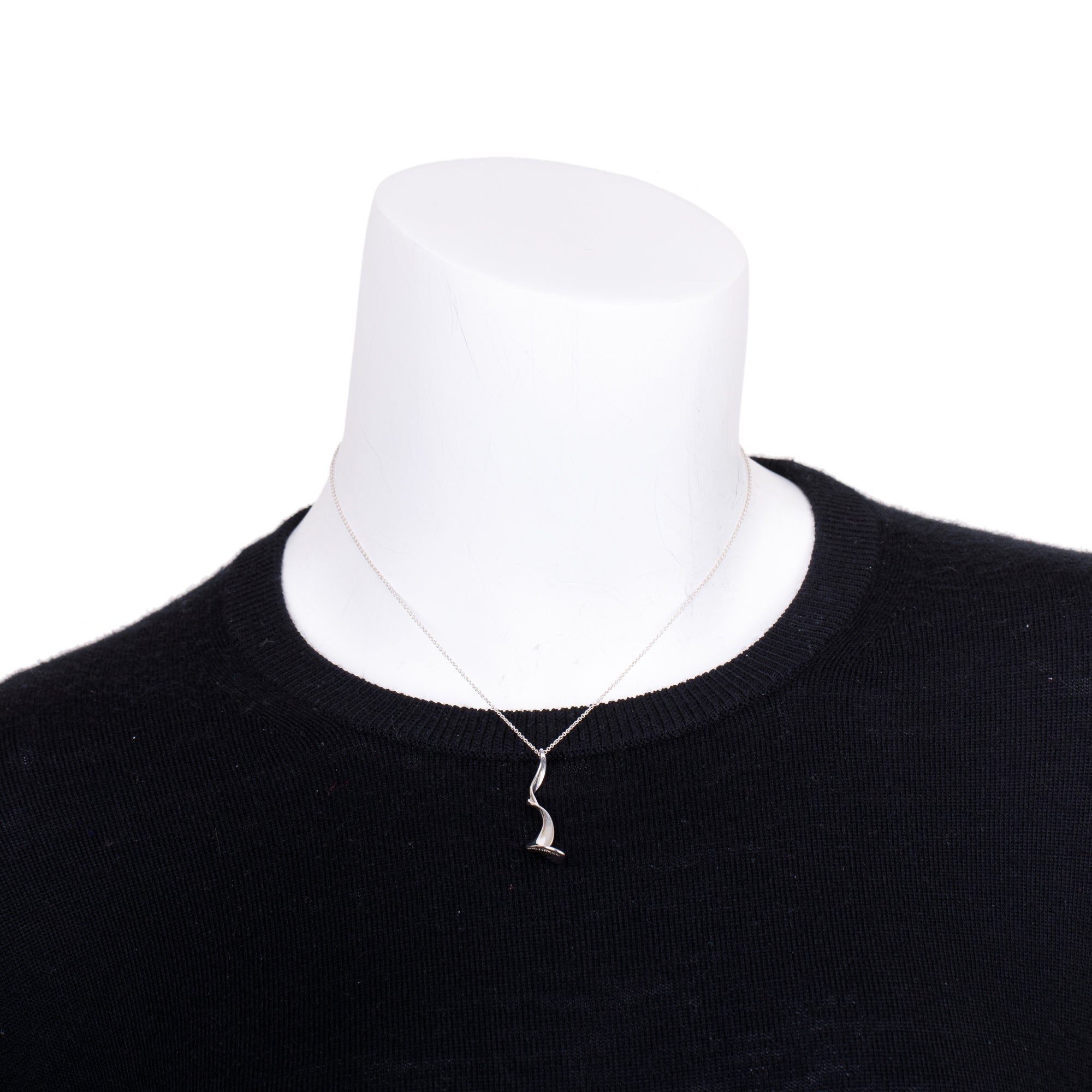 Tiffany & Co. Frank Gehry Sterling Silver Small Orchid Twist Pendant Necklace