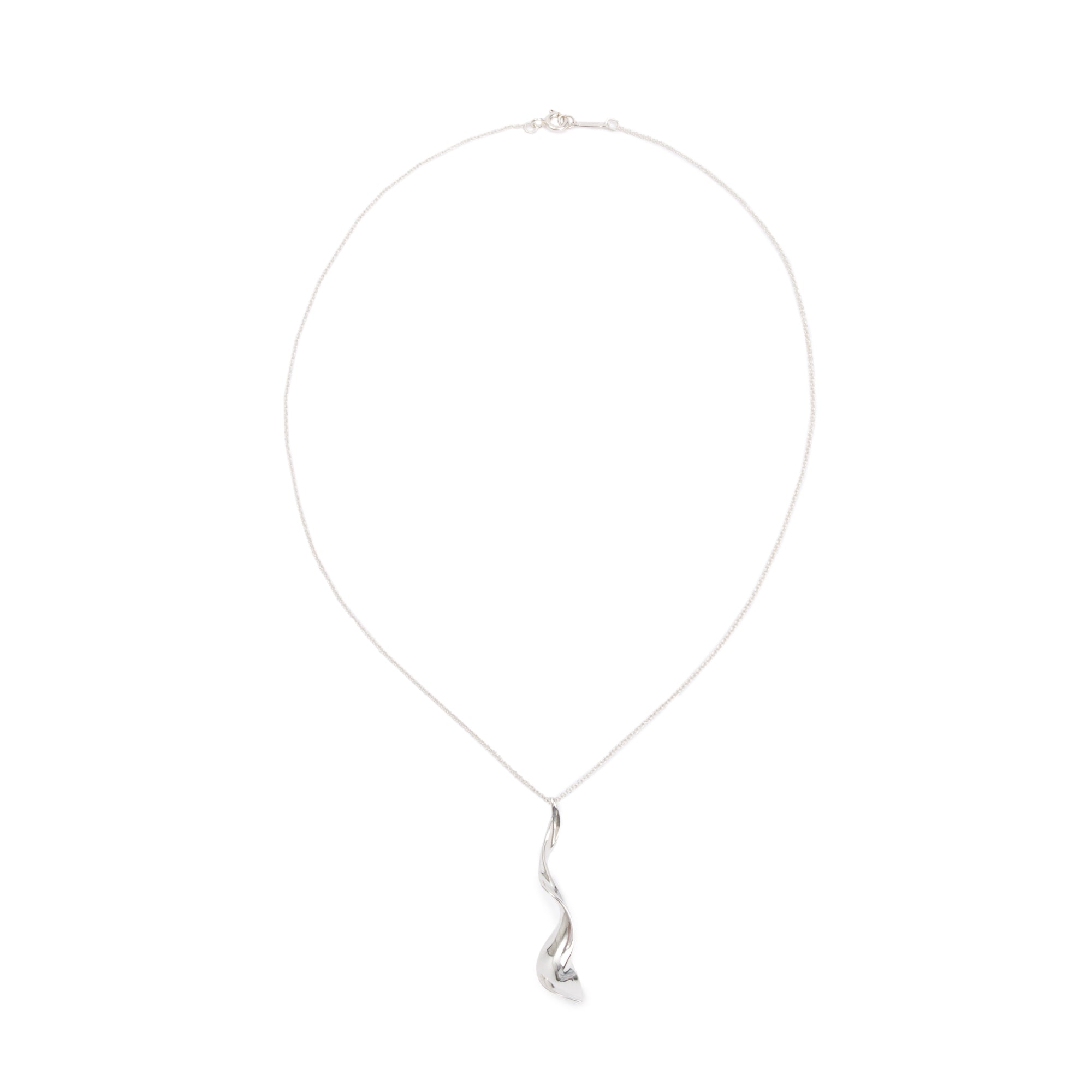 Tiffany & Co. Frank Gehry Sterling Silver Small Orchid Twist Pendant Necklace