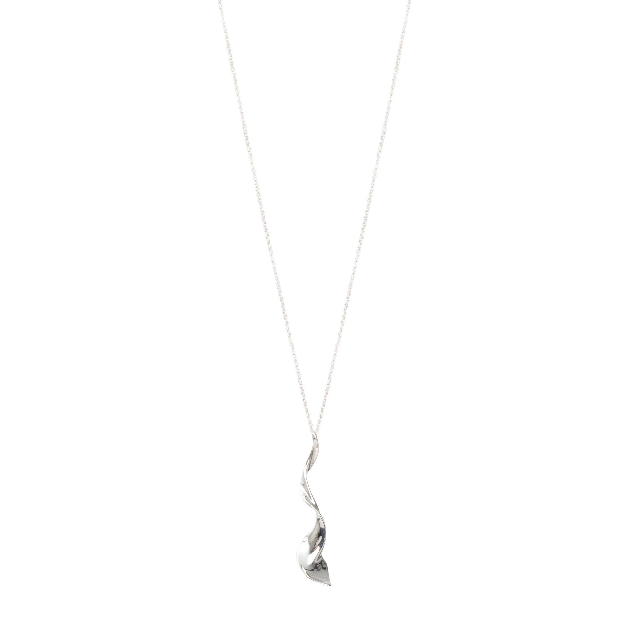 Tiffany & Co. Frank Gehry Sterling Silver Small Orchid Twist Pendant Necklace