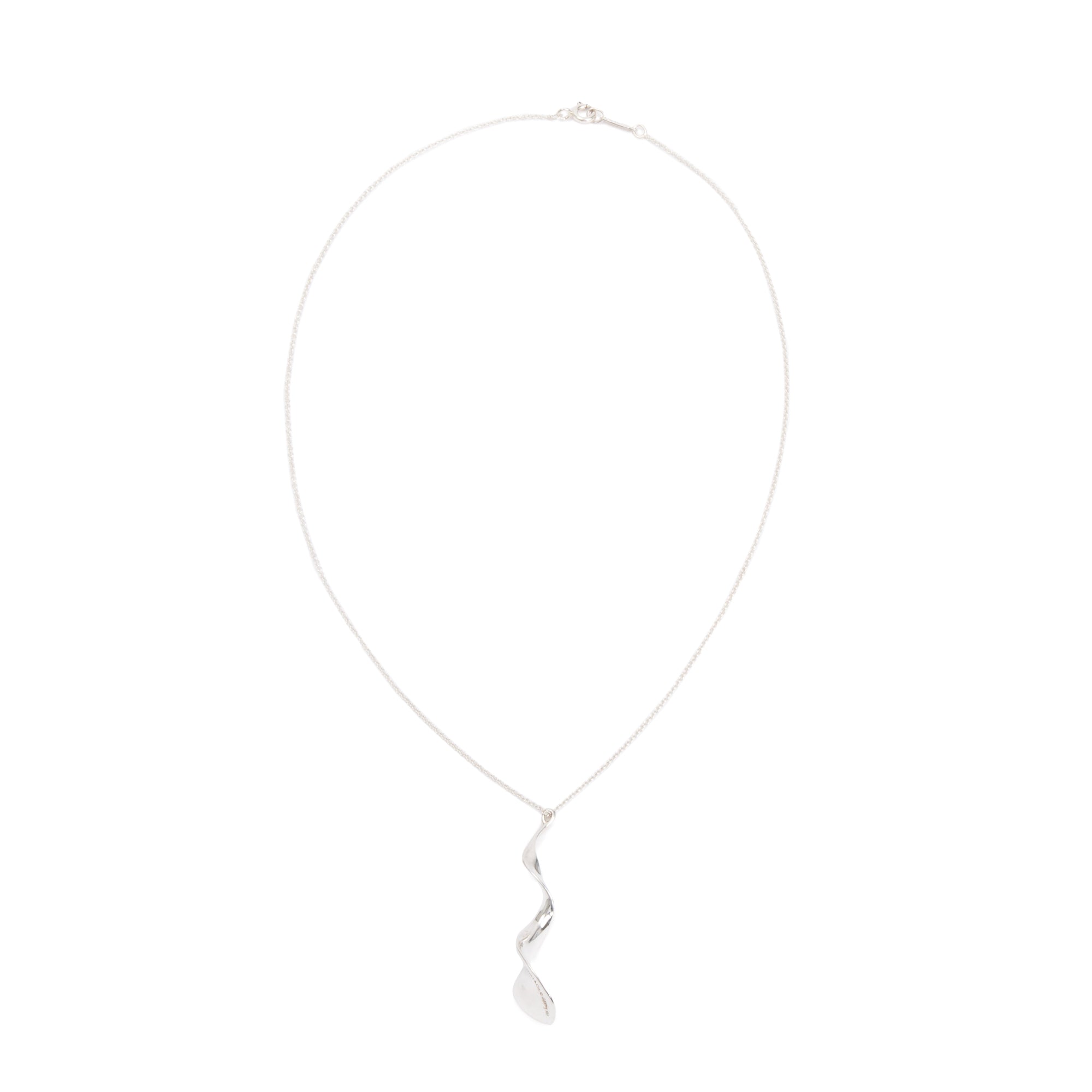 Tiffany & Co. Frank Gehry Sterling Silver Small Orchid Twist Pendant Necklace