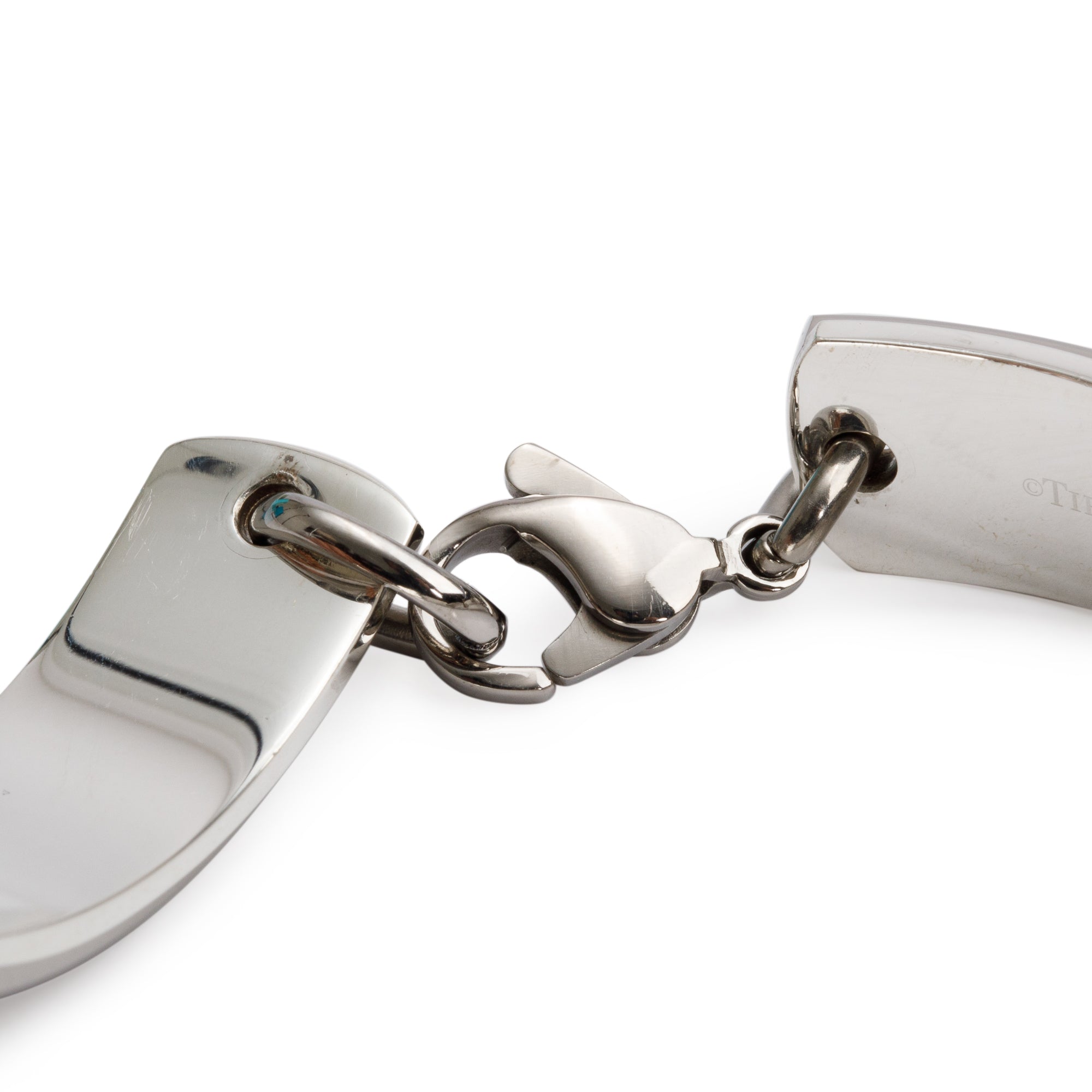 Tiffany & Co. Grey Titanium & Sterling Silver 1837 Link Bracelet