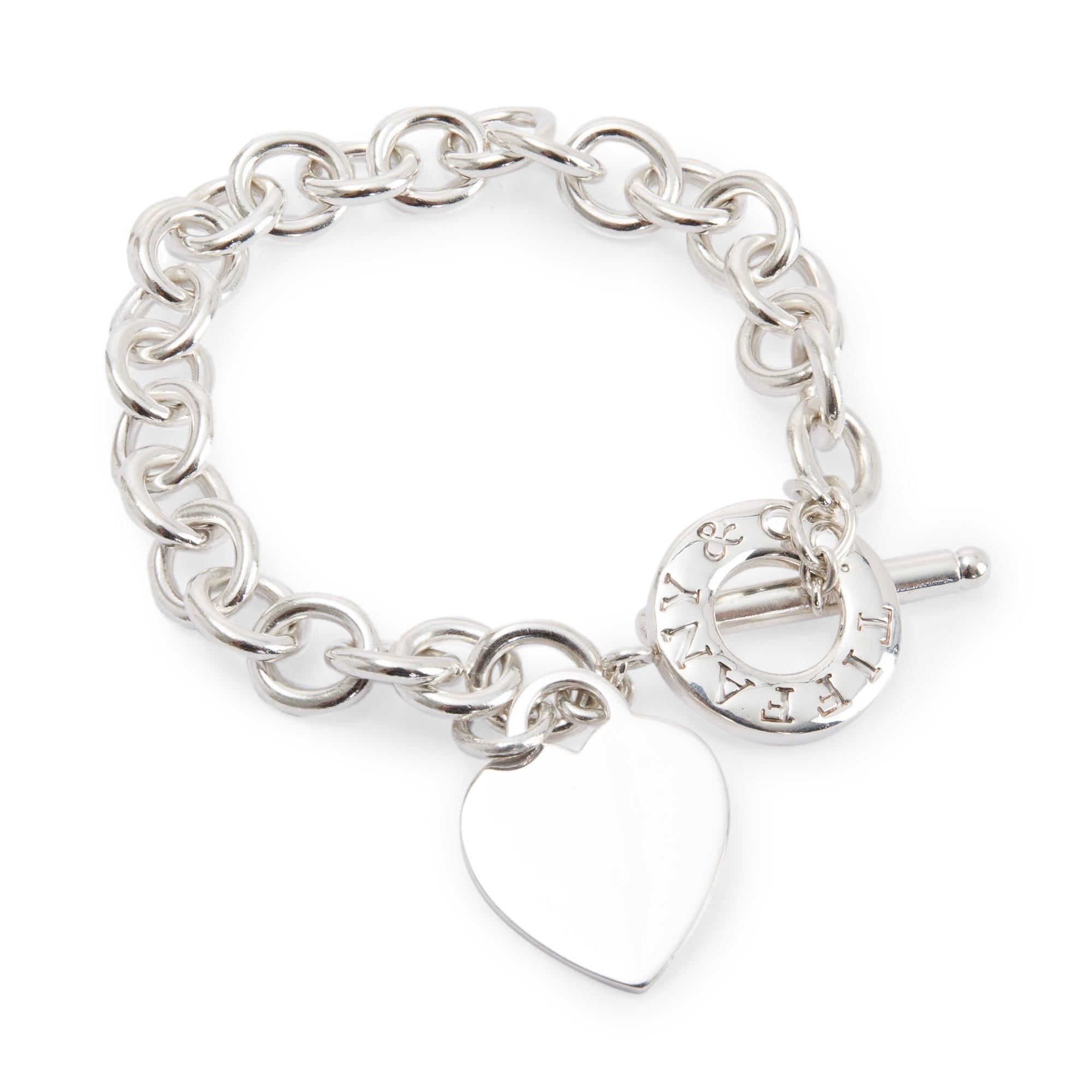 Tiffany & Co. Heart Tag Charm Bracelet with Toggle Clasp