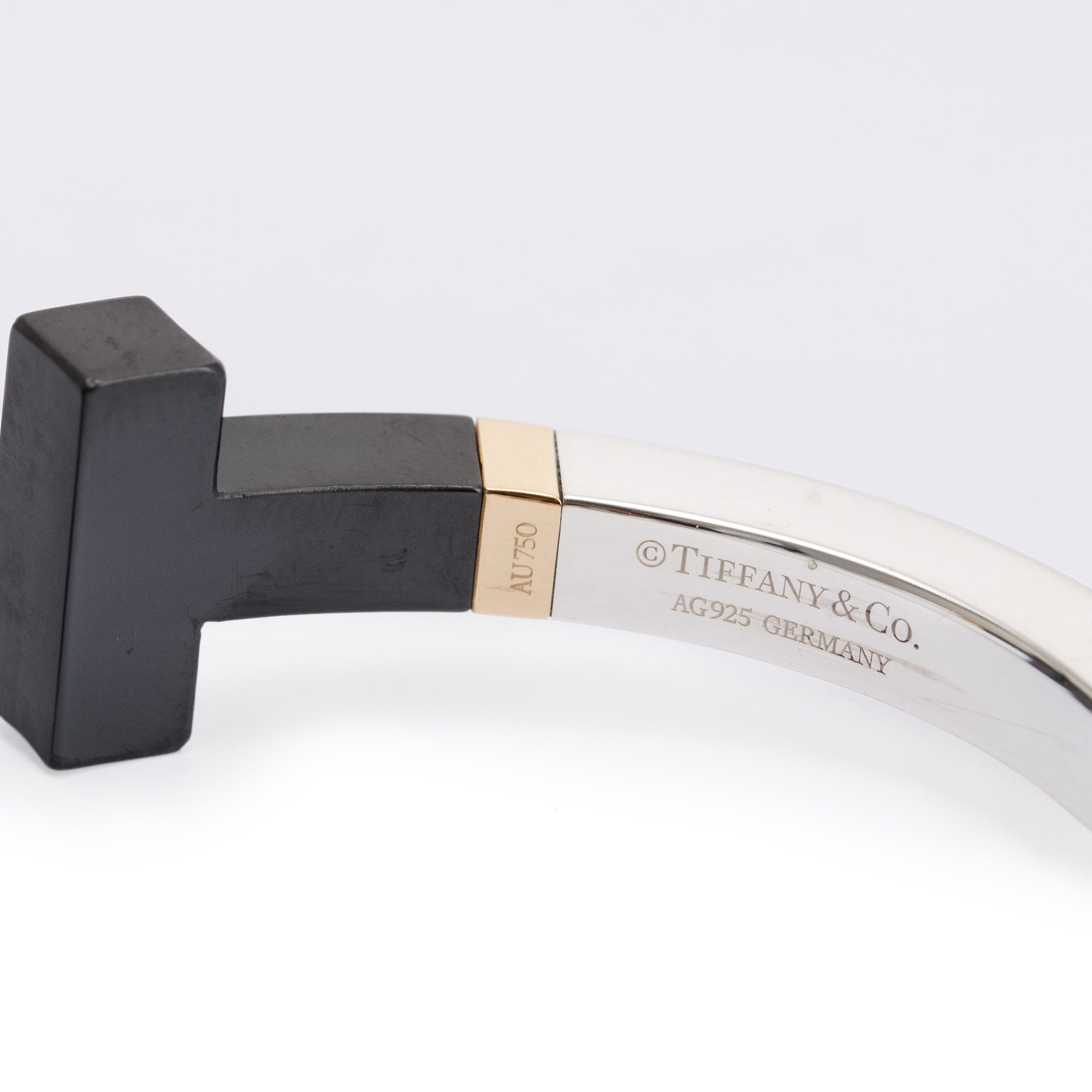 Tiffany & Co. Limited Edition T Square Bracelet with Black Ceramic w/ Box