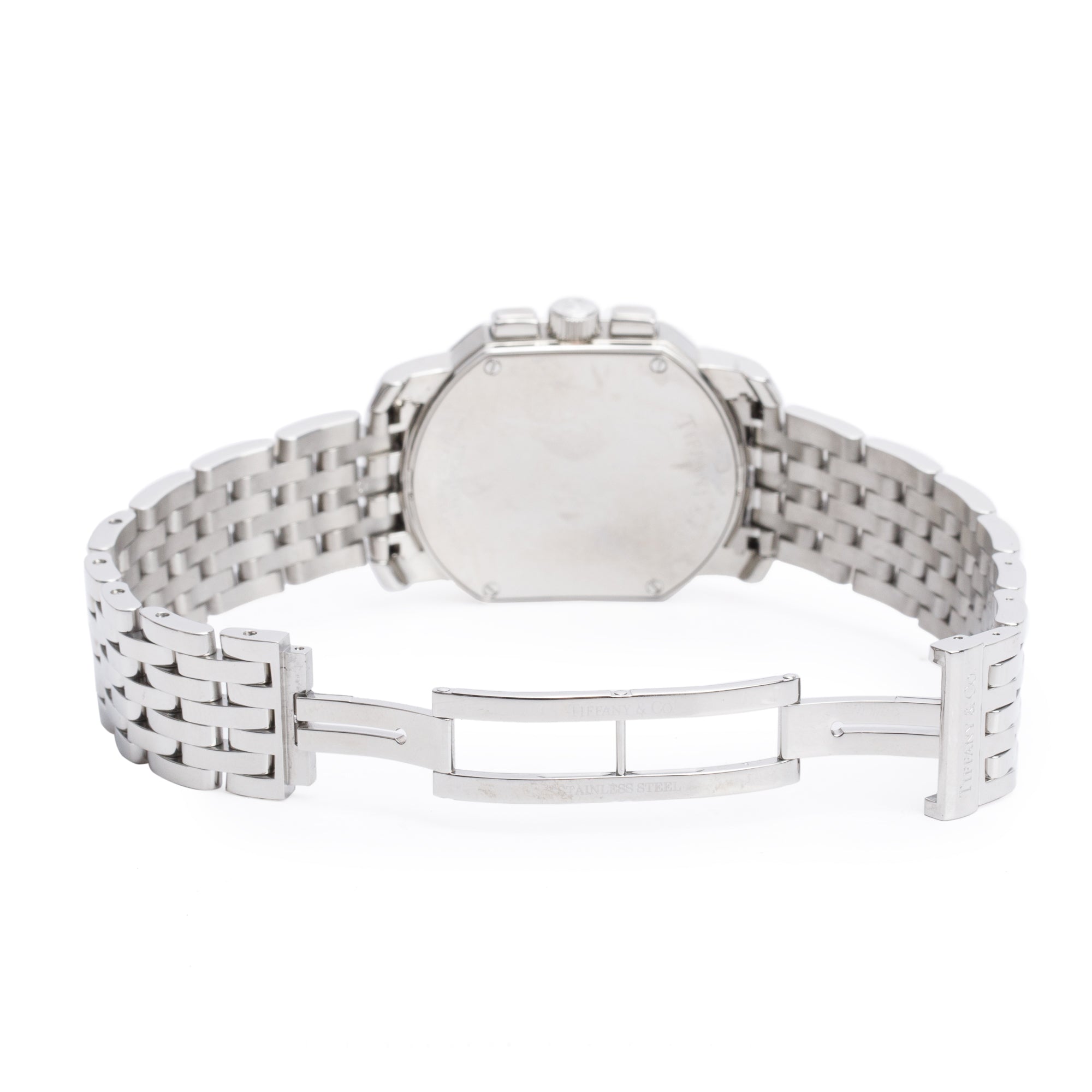 Tiffany & Co. Mark Coupe Stainless Steel Resonator Chronograph Watch Blue Dial