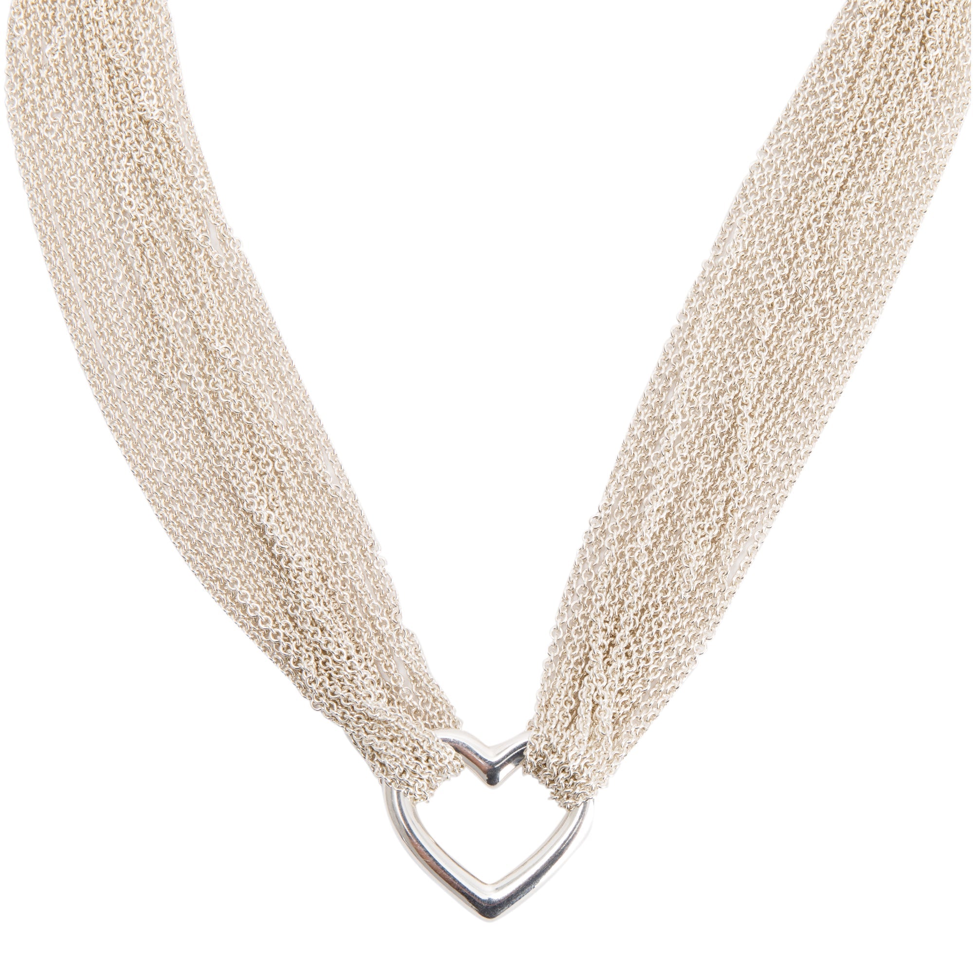 Tiffany & Co. Mesh Heart Necklace