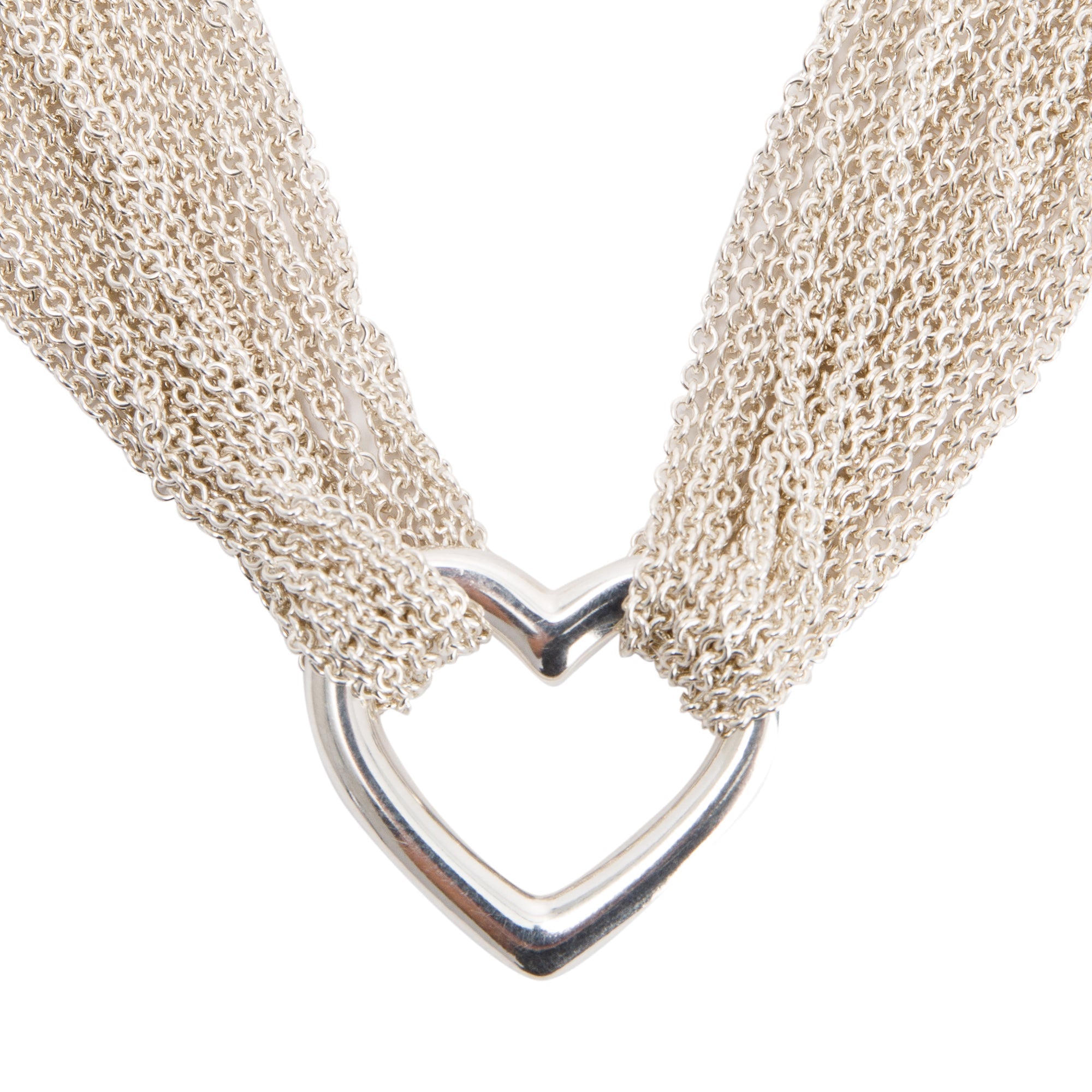 Tiffany & Co. Mesh Heart Necklace