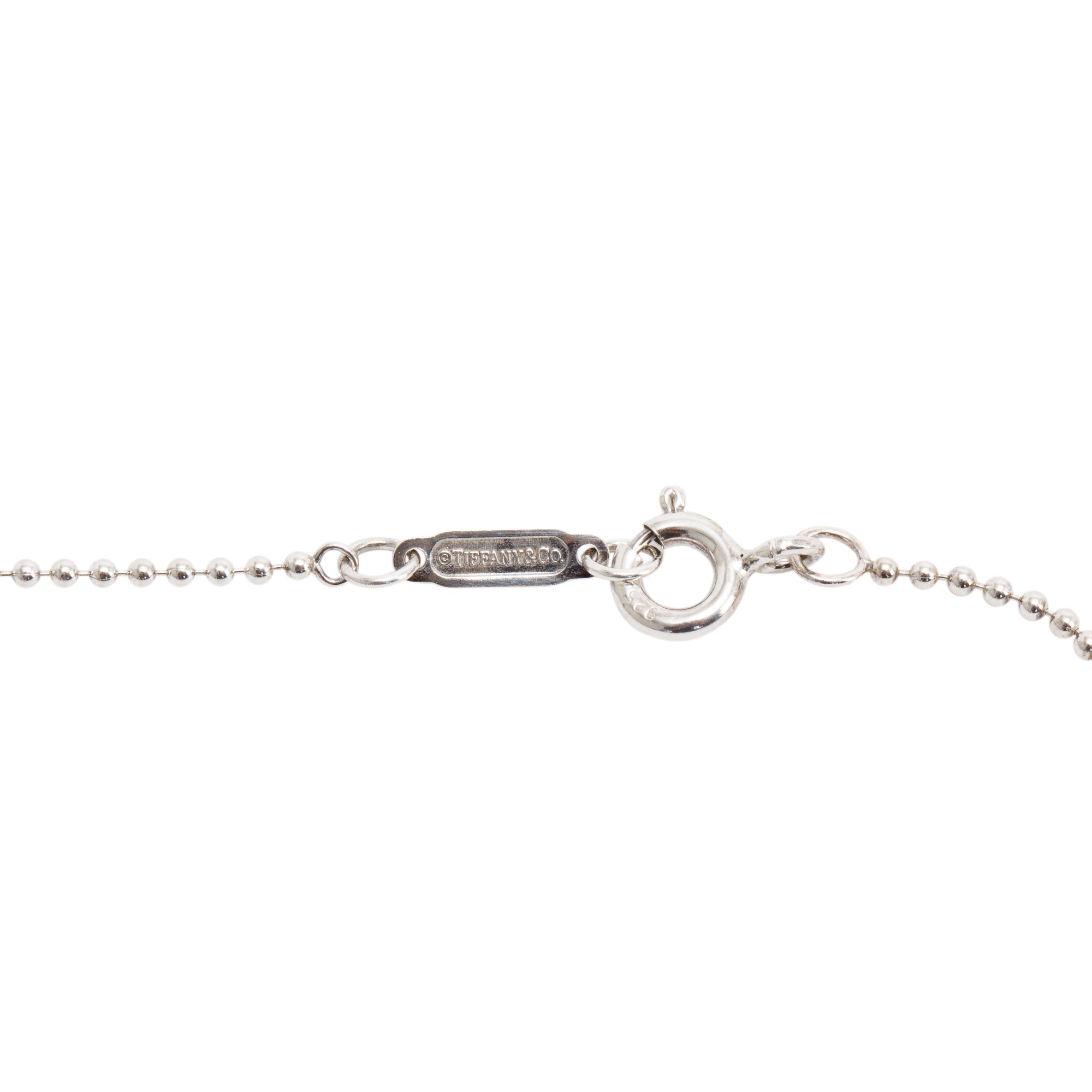 Tiffany & Co. Notes Letter 'C' Disc Charm Pendant Necklace