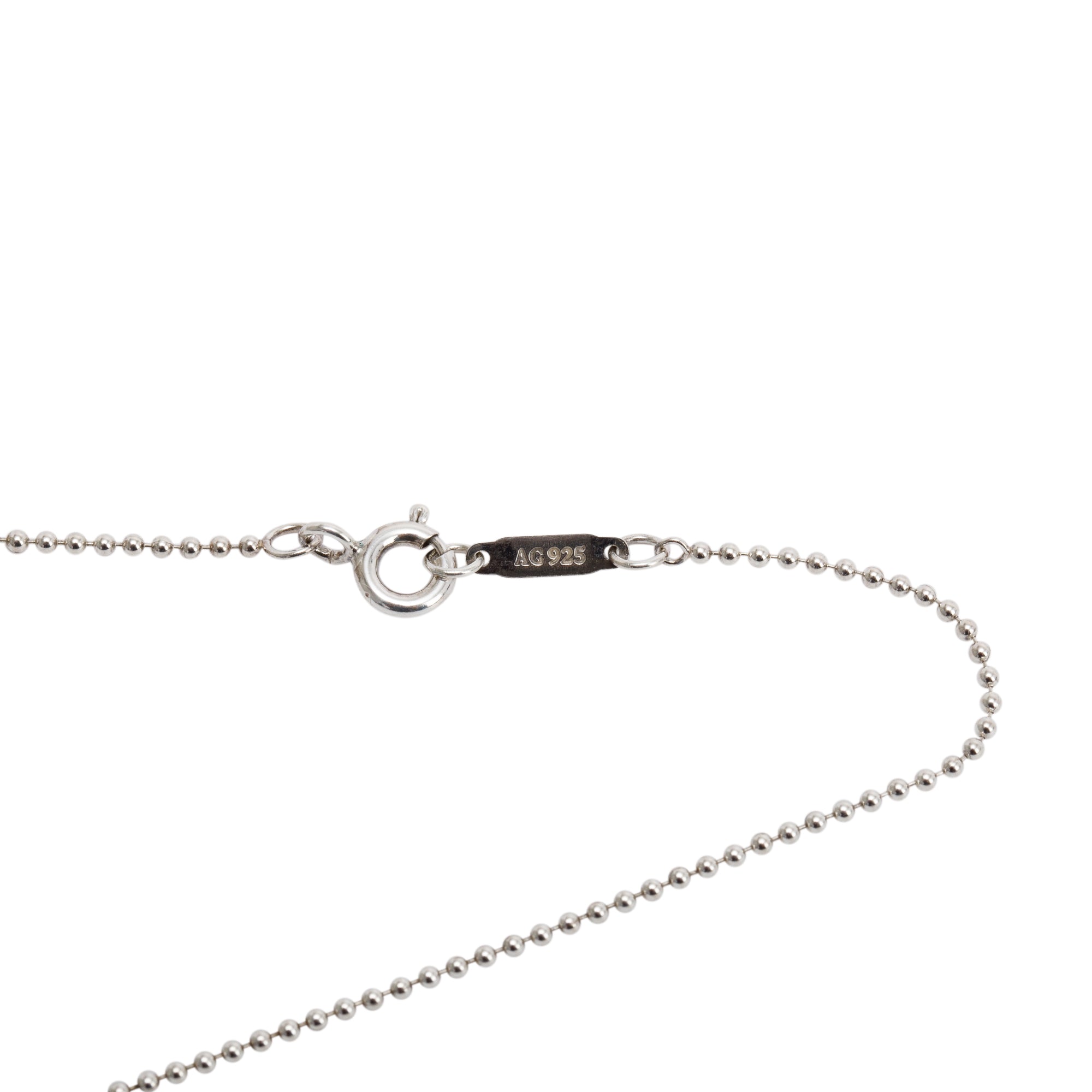 Tiffany & Co. Notes Letter 'C' Disc Charm Pendant Necklace