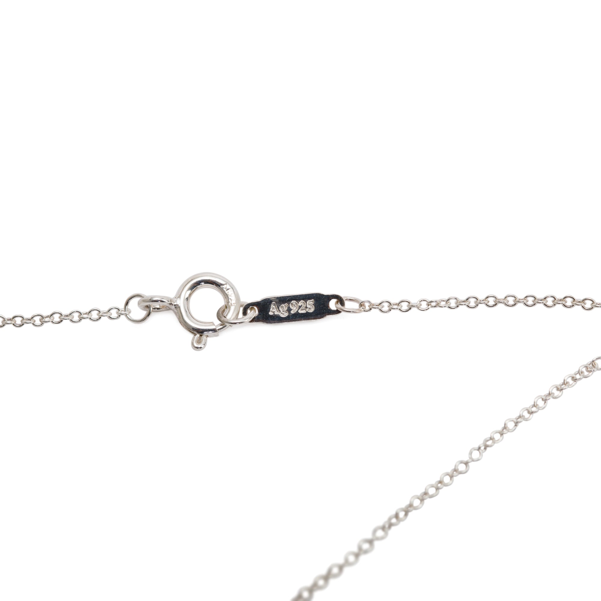 Tiffany & Co. Notes Letter 'M' Disc Charm Pendant Necklace w/ Box