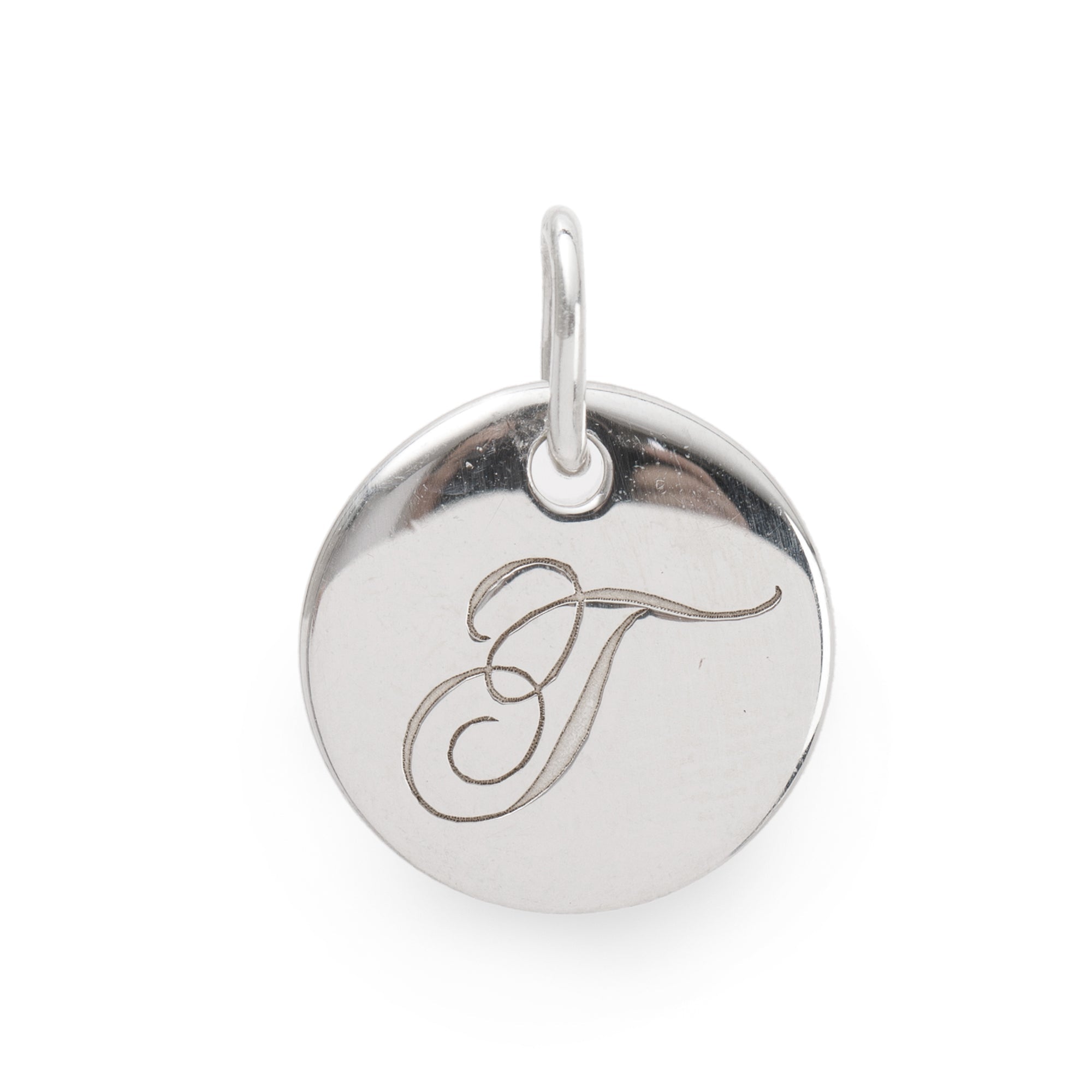 Tiffany & Co. Notes Letter 'T' Disc Charm Pendant