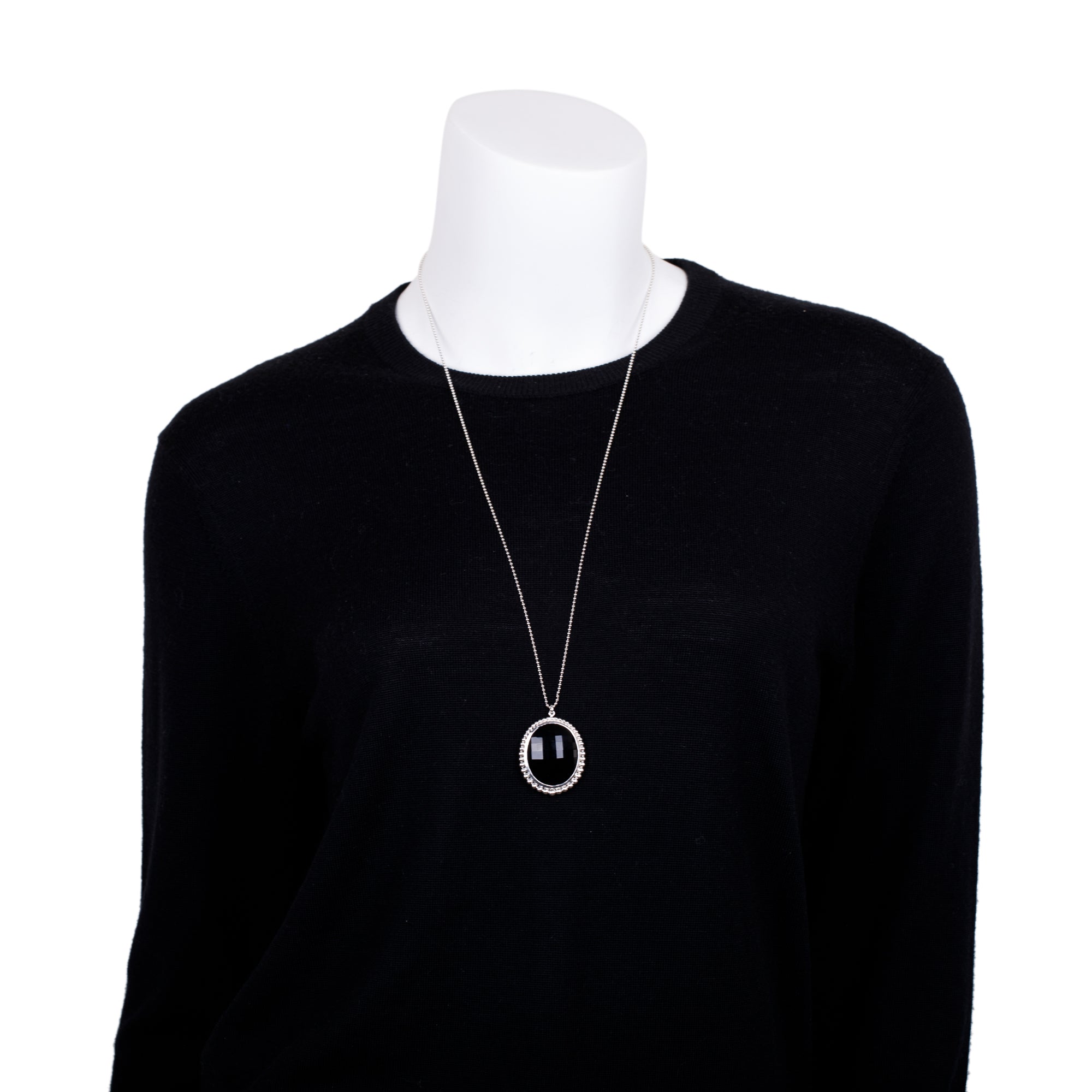 Tiffany & Co. Onyx Ziegfeld Pendant Necklace