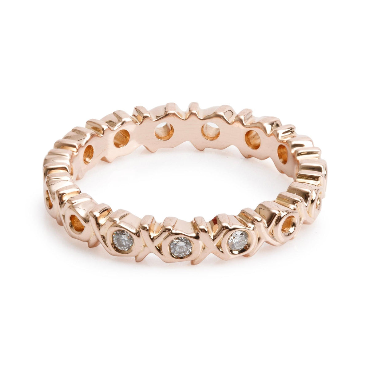 Tiffany Paloma Picasso 18k Rose Gold Diamond Love and Kisses