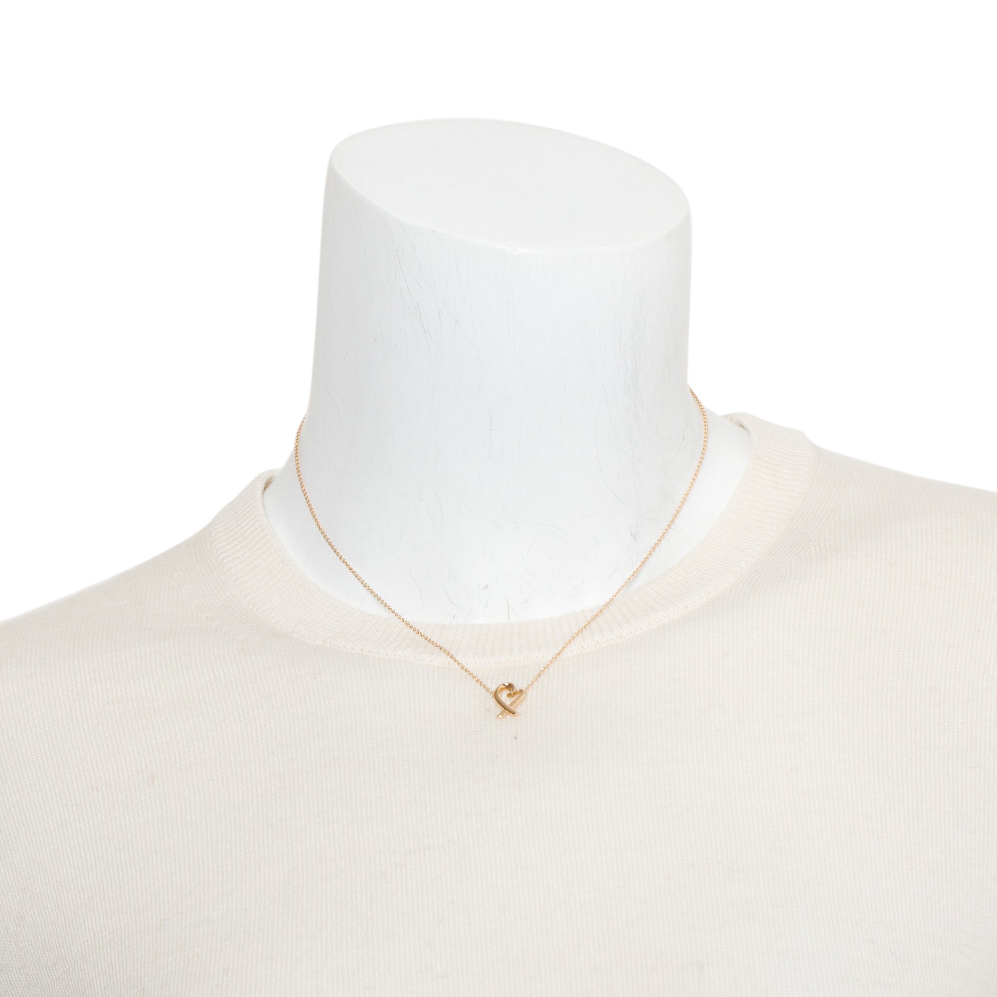 Tiffany & Co. Paloma Picasso 18k Rose Gold Mini Loving Heart Pendant Necklace w/ Box