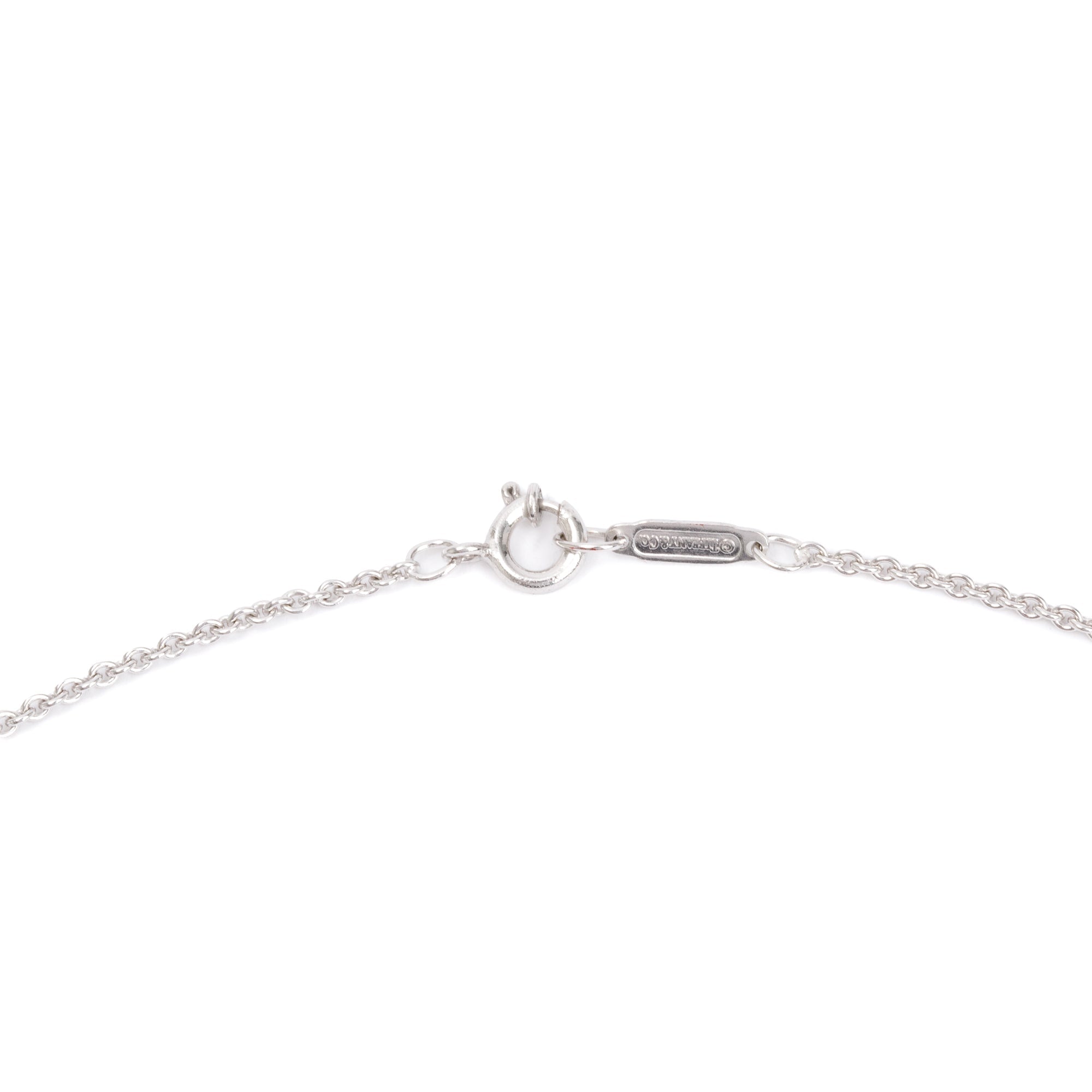 Tiffany & Co. Paloma Picasso 18k White Gold Diamond Hammered Heart Pendant Necklace w/ Box