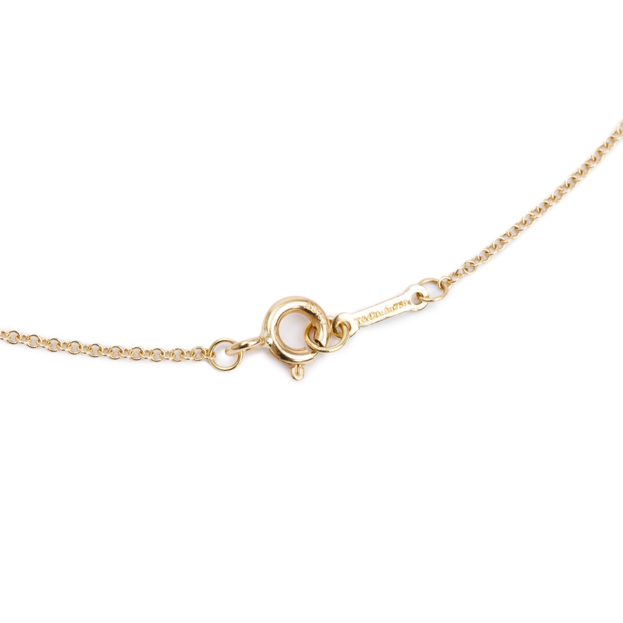 Tiffany & Co. Paloma Picasso 18k Yellow Gold Diamond Mini Olive Leaf Pendant Necklace w/ Box & Receipt