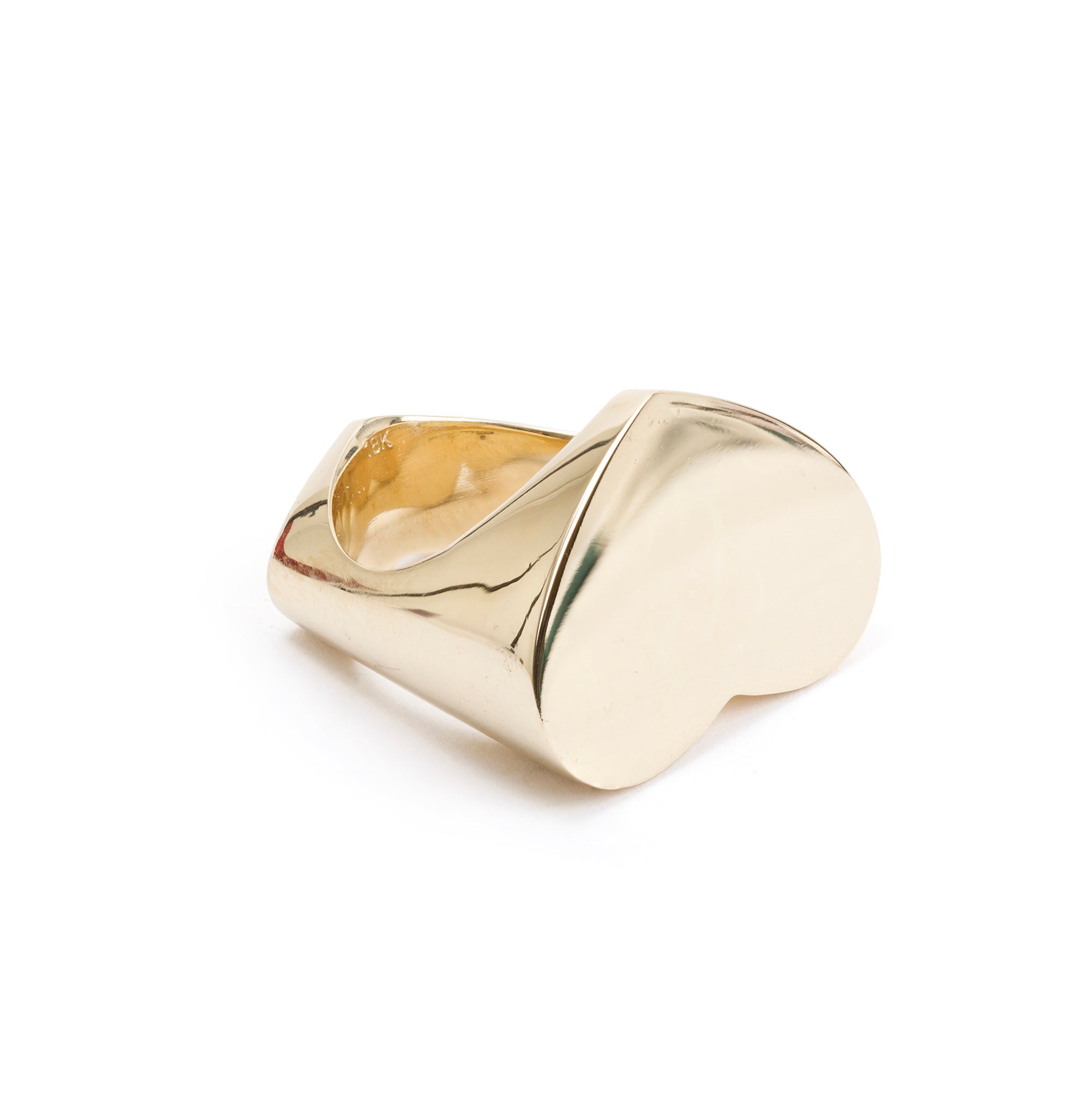 Tiffany & Co. Paloma Picasso 18k Yellow Gold Double Modern Heart Ring, Size 6