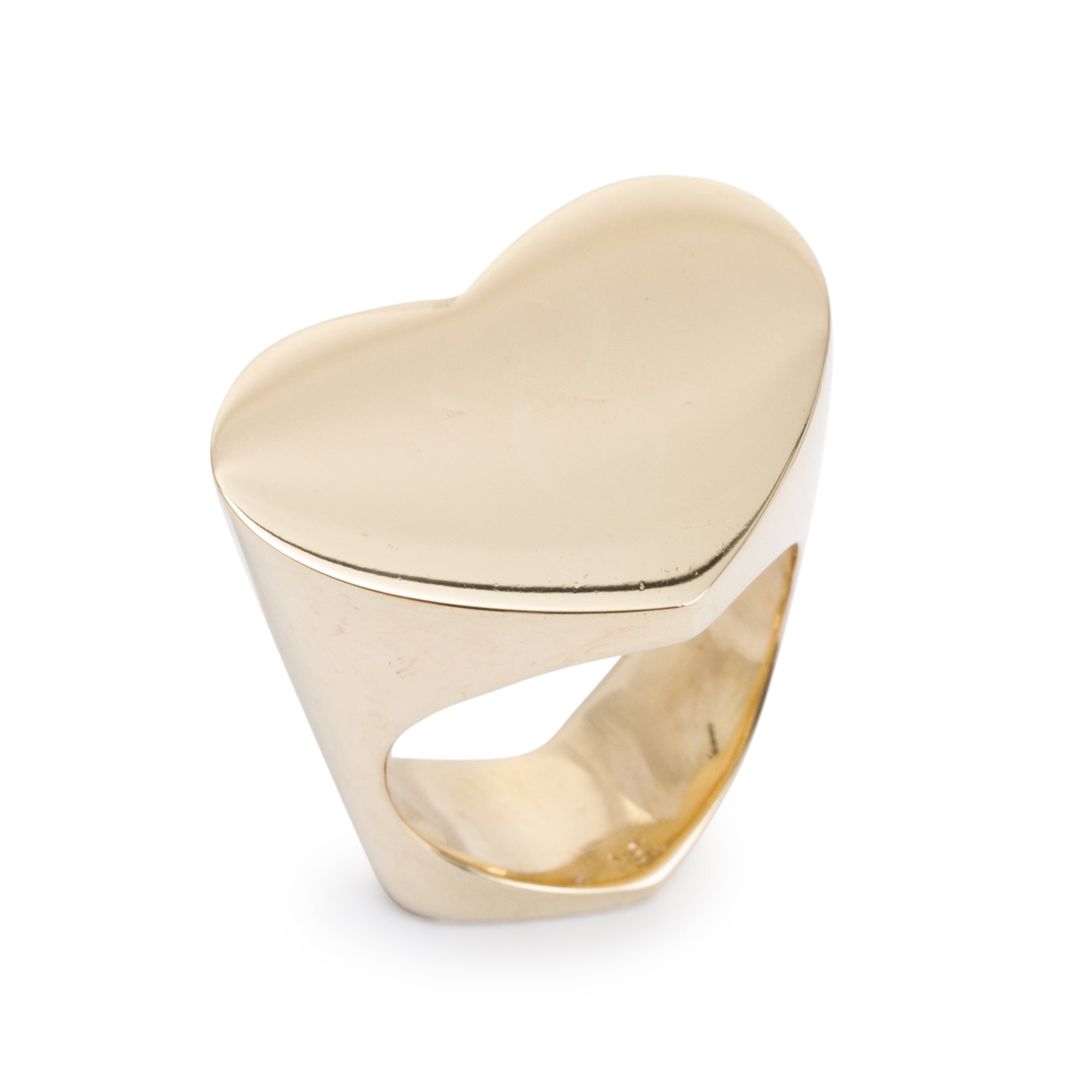 Tiffany & Co. Paloma Picasso 18k Yellow Gold Double Modern Heart Ring, Size 6