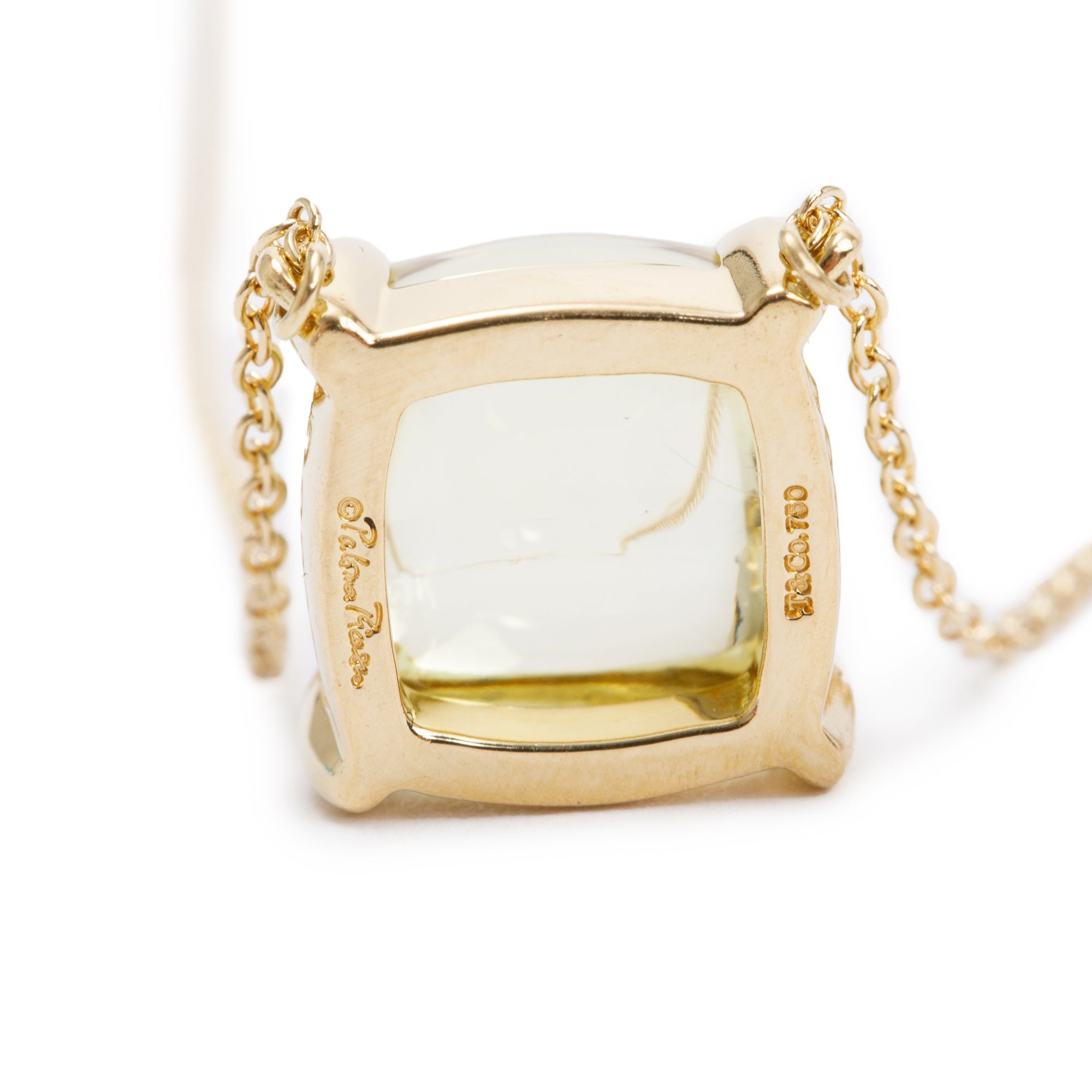 Tiffany & Co. Paloma Picasso 18k Yellow Gold Lemon Quartz Sugar Stacks Pendant Necklace
