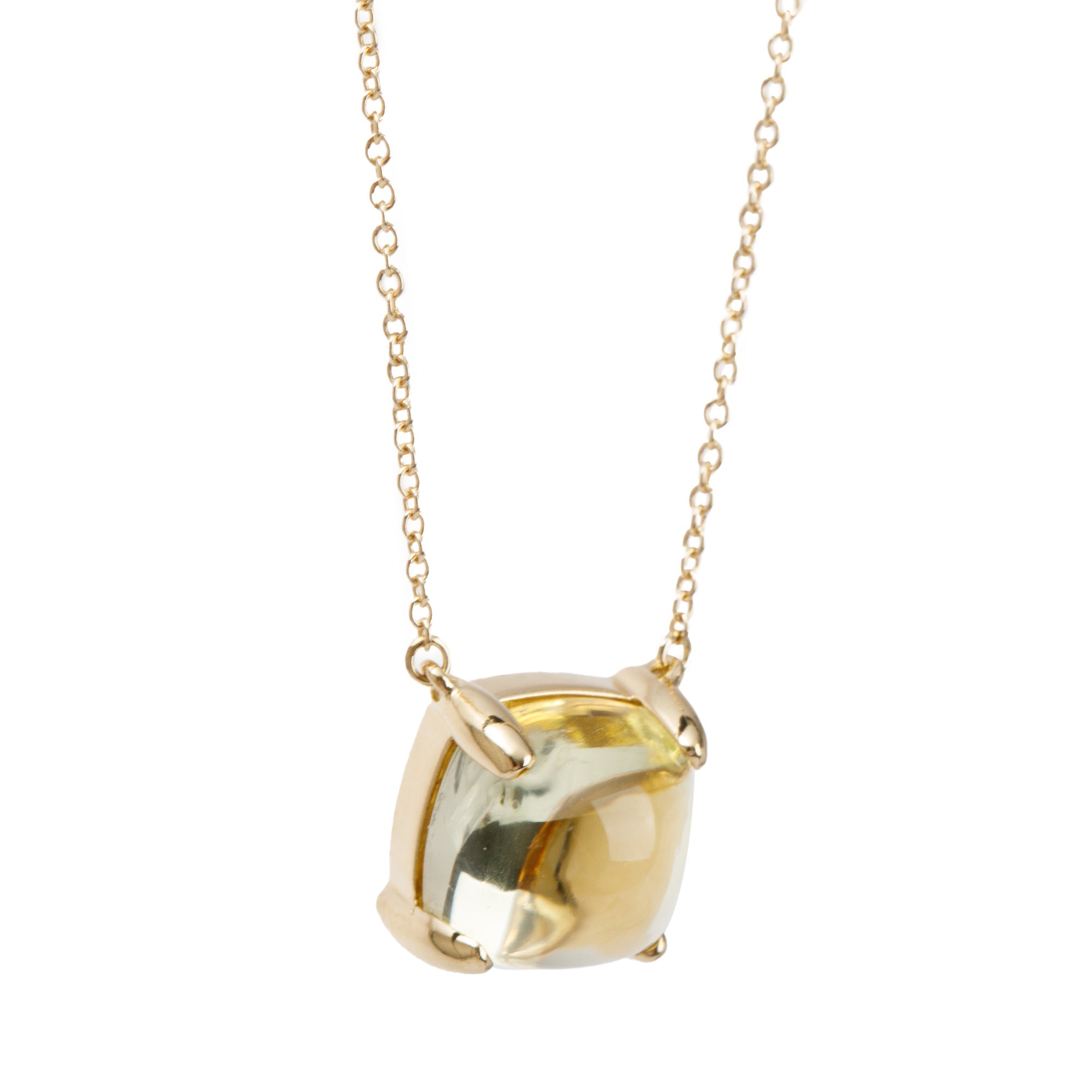 Tiffany & Co. Paloma Picasso 18k Yellow Gold Lemon Quartz Sugar Stacks Pendant Necklace
