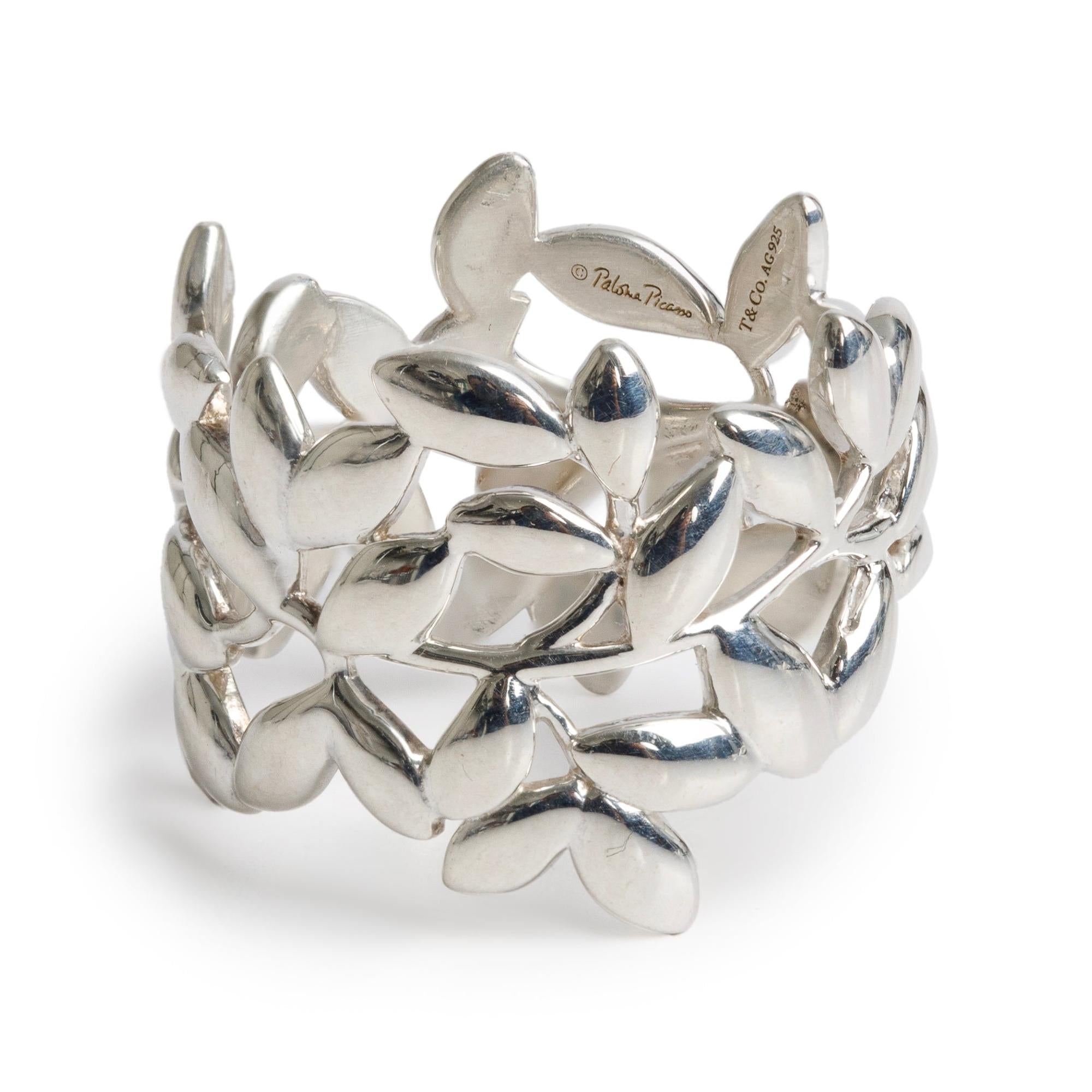 Tiffany & Co. Paloma Picasso Olive Leaf Band Ring, Size 7