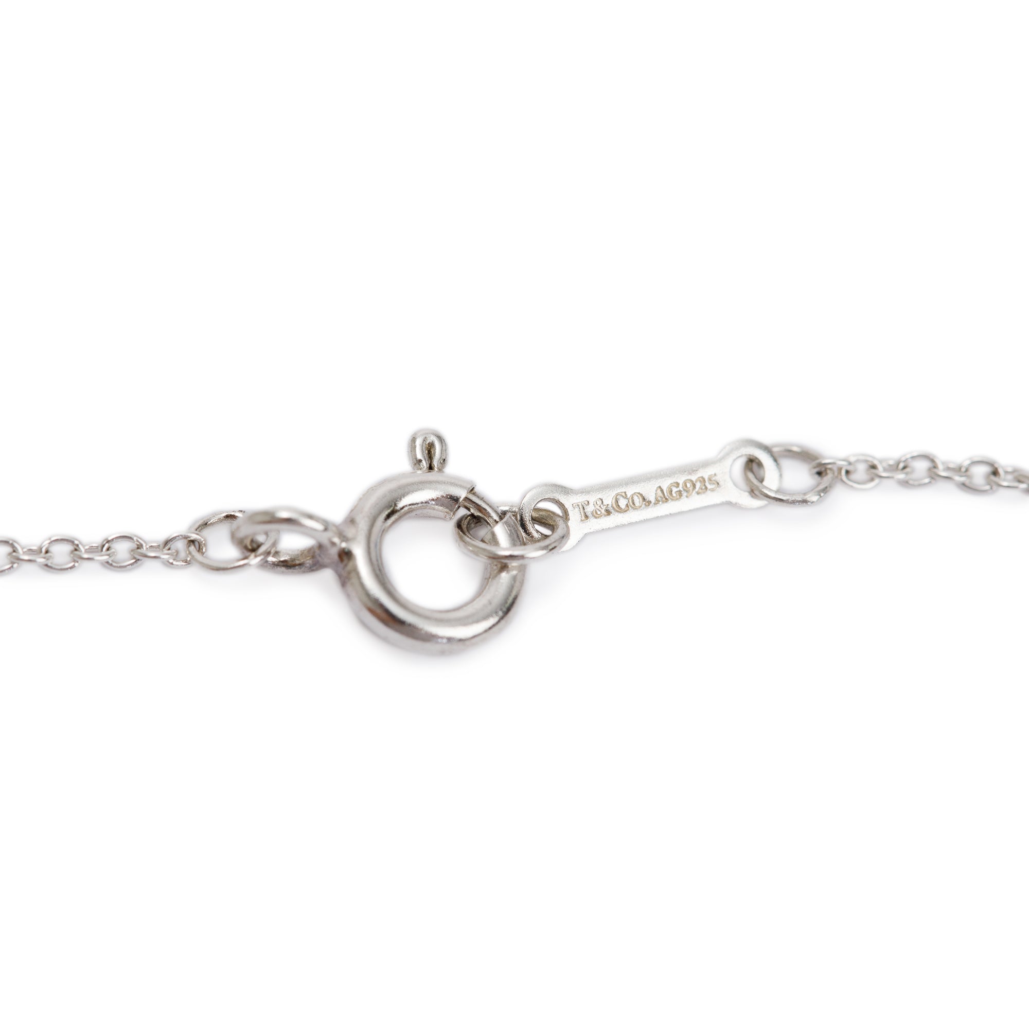 Tiffany & Co. Paloma Picasso Sterling Silver Diamond Loving Heart Pendant Necklace