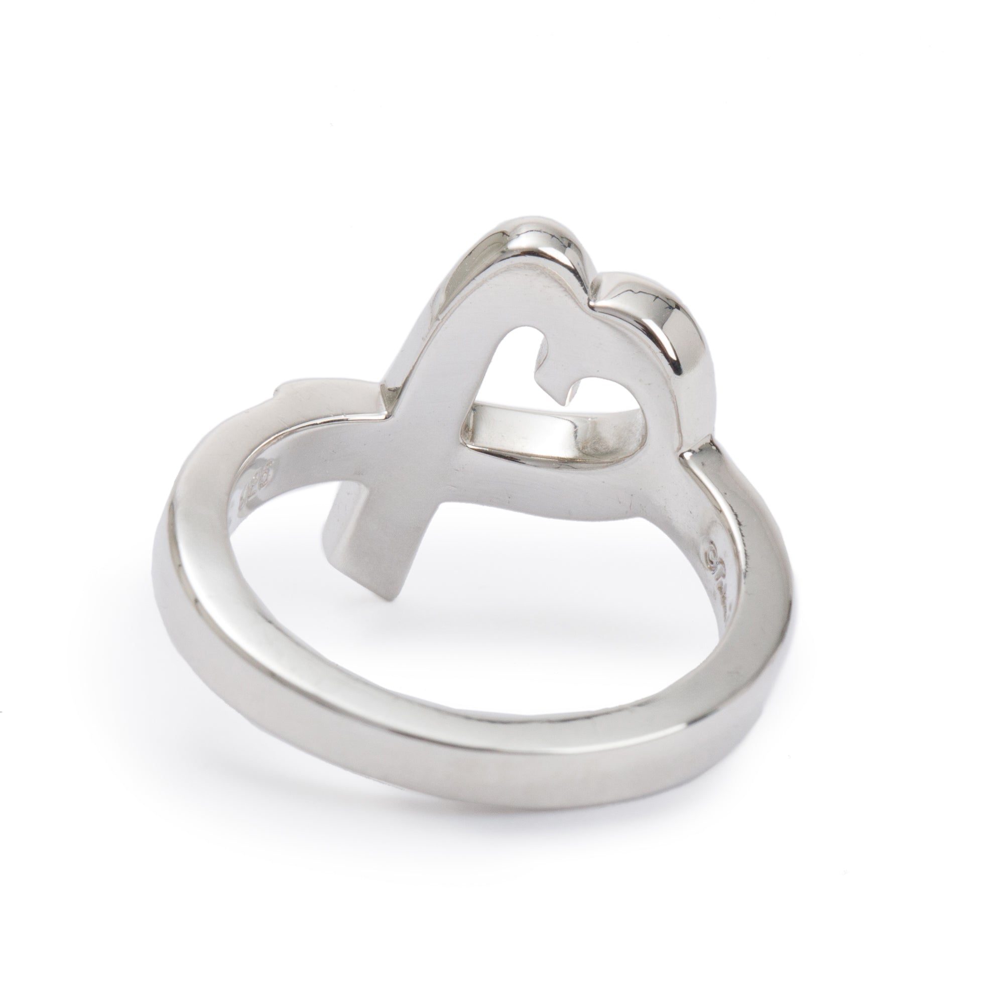 Tiffany & Co. Paloma Picasso Sterling Silver Loving Heart Ring, Size 5.25