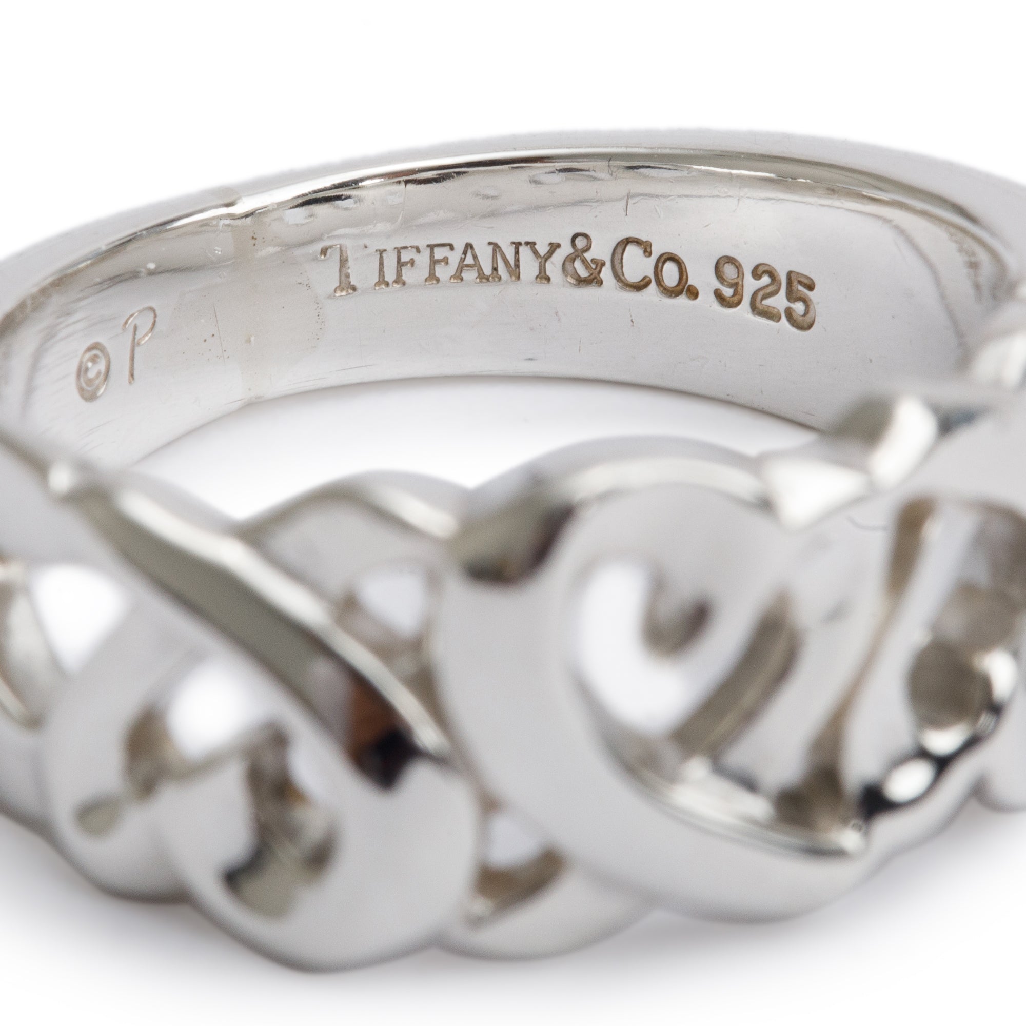 Tiffany & Co. Paloma Picasso Sterling Silver Loving Heart Ring, Size 6.25