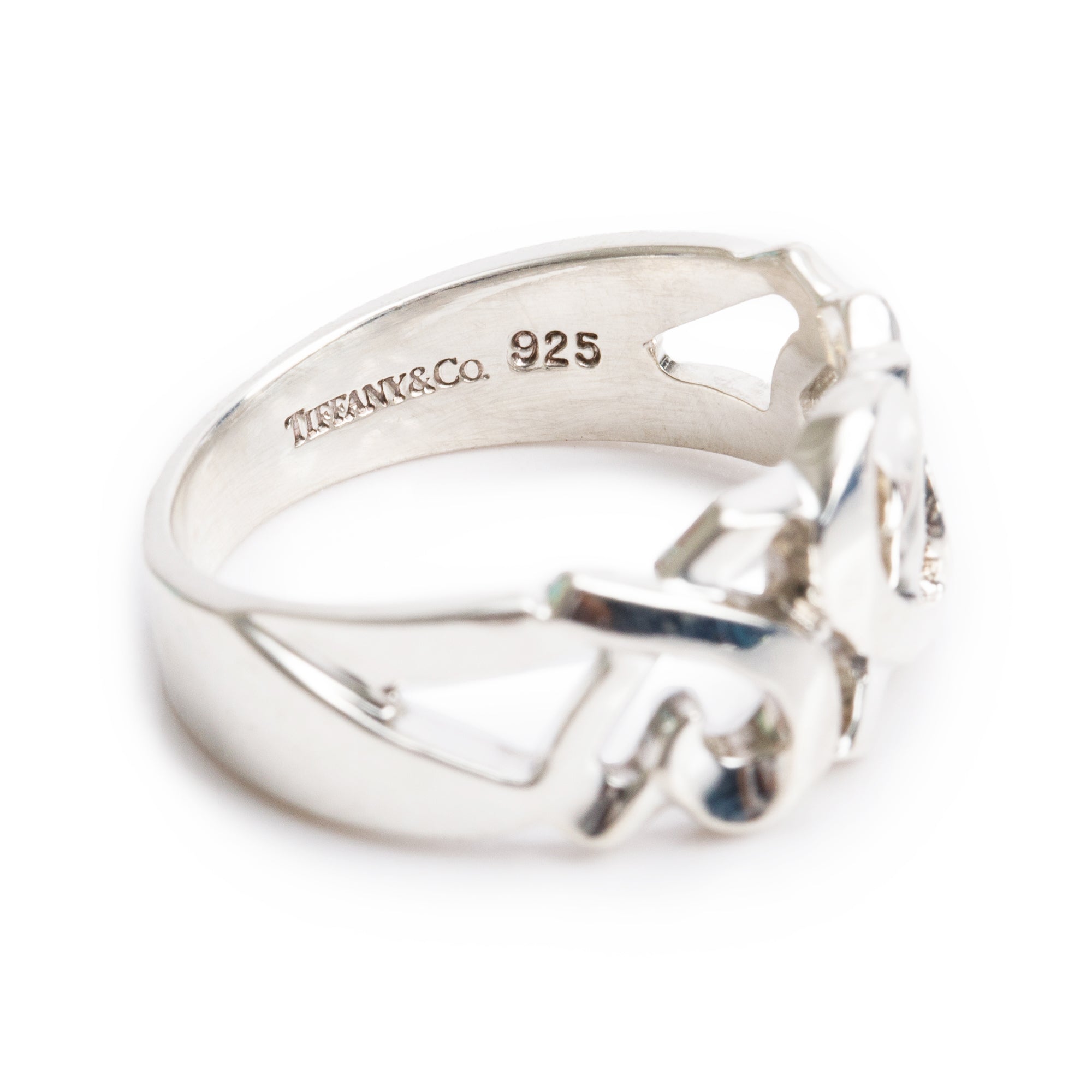 Tiffany & Co. Paloma Picasso Sterling Silver Loving Heart Ring, Size 6.5