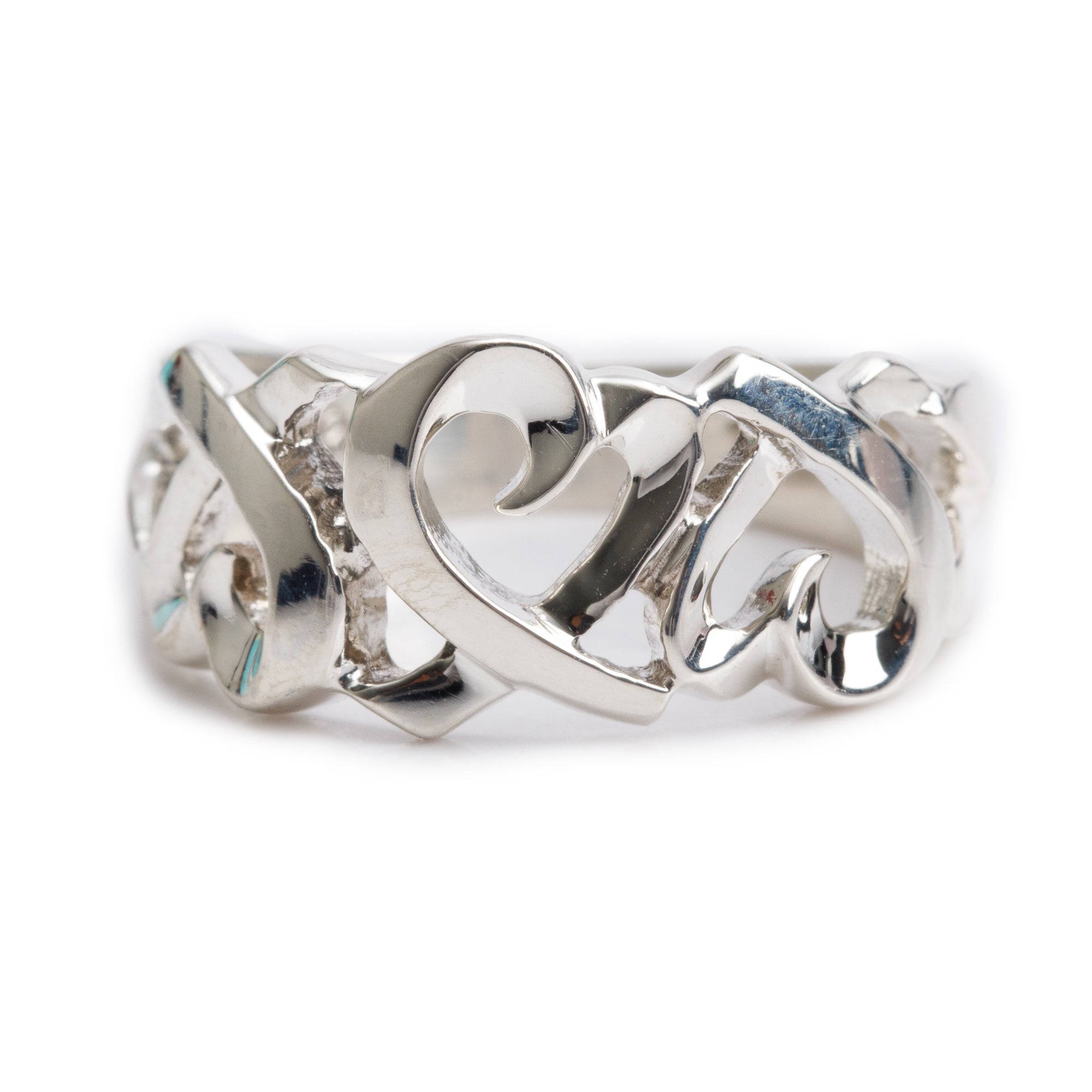 Tiffany & Co. Paloma Picasso Sterling Silver Loving Heart Ring, Size 6.5